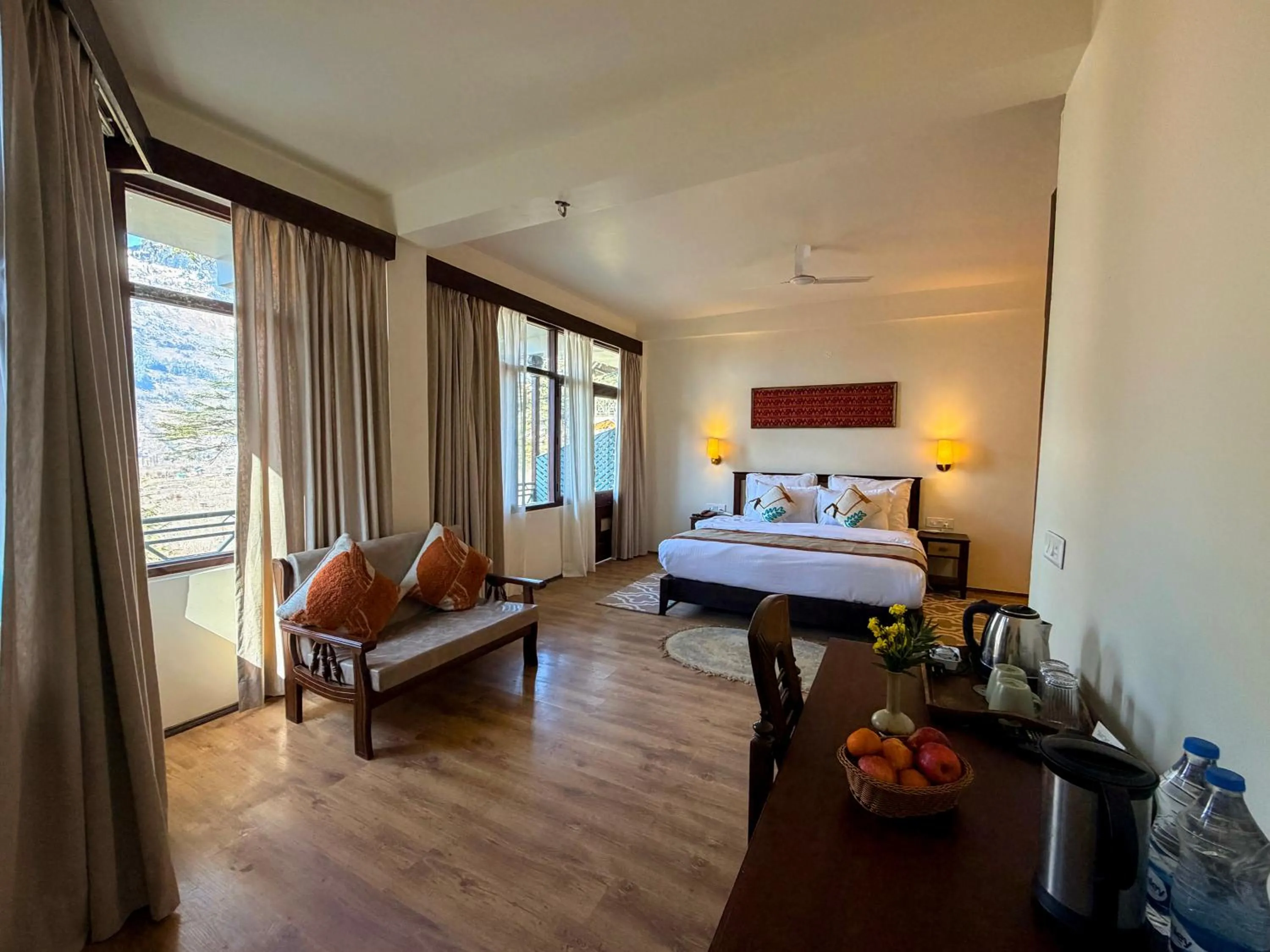 Living room, Bed in Heritage Satikva Resorts and Spa
