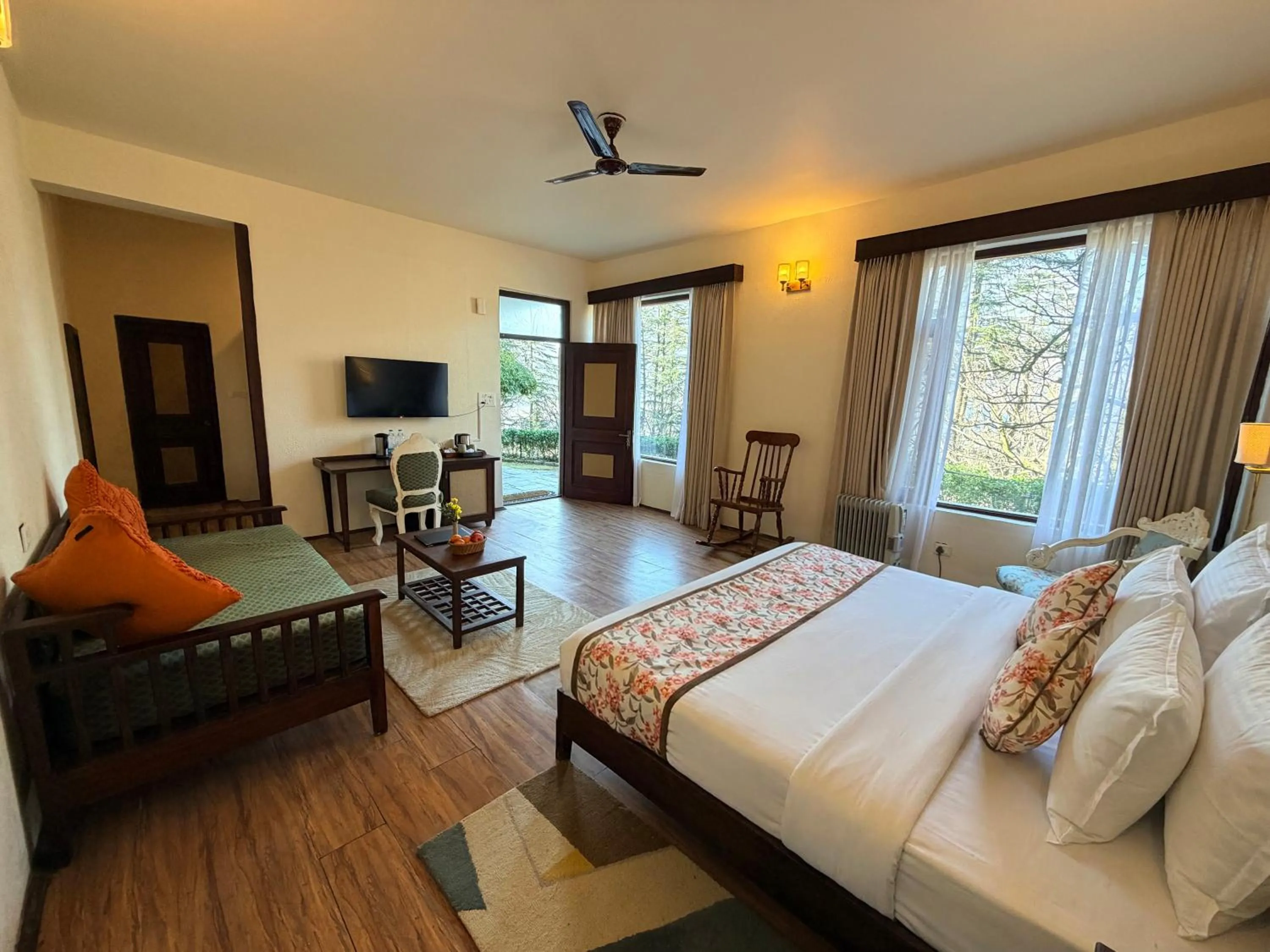 View (from property/room), Bed in Heritage Satikva Resorts and Spa