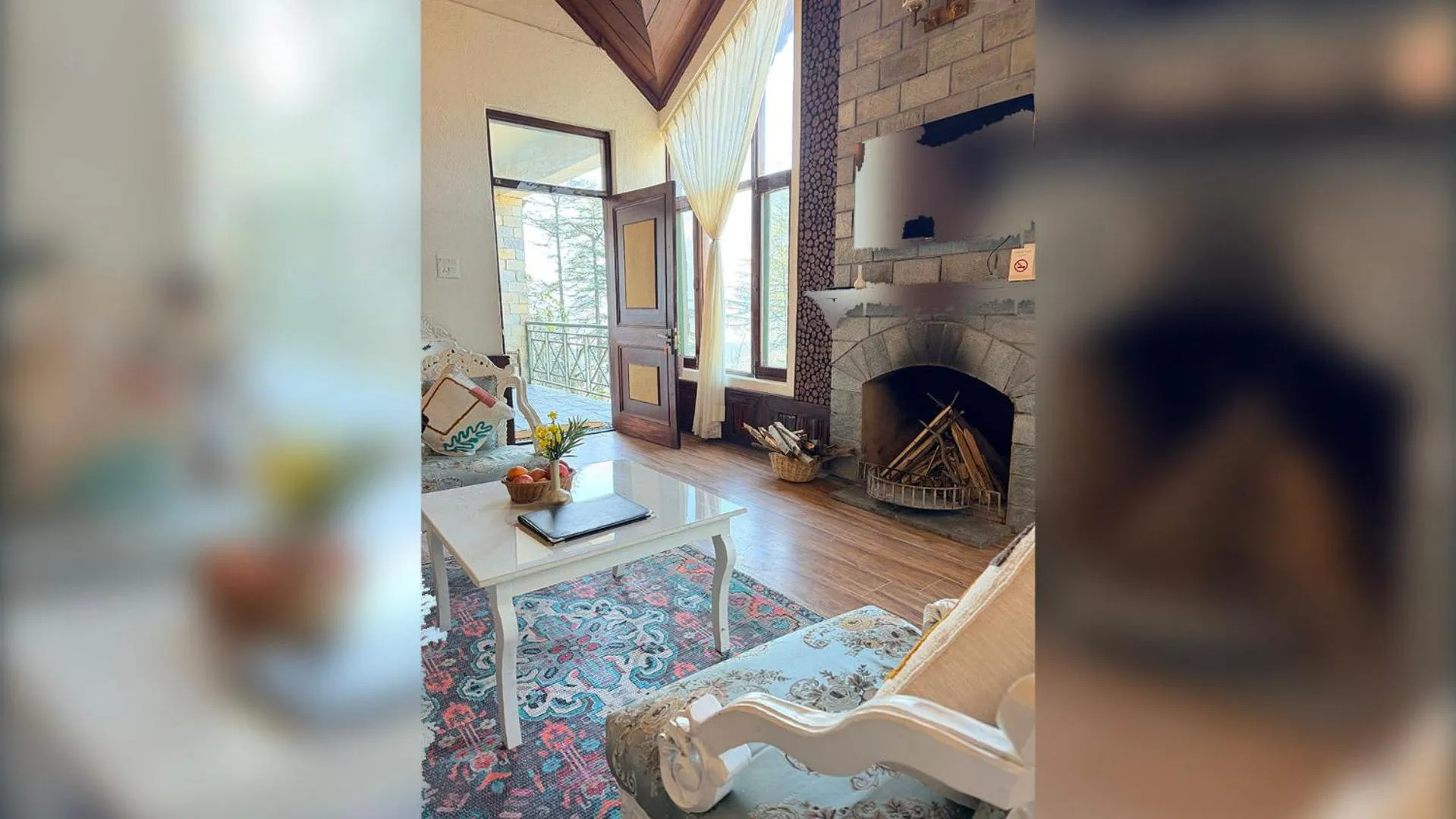 fireplace in Heritage Satikva Resorts and Spa
