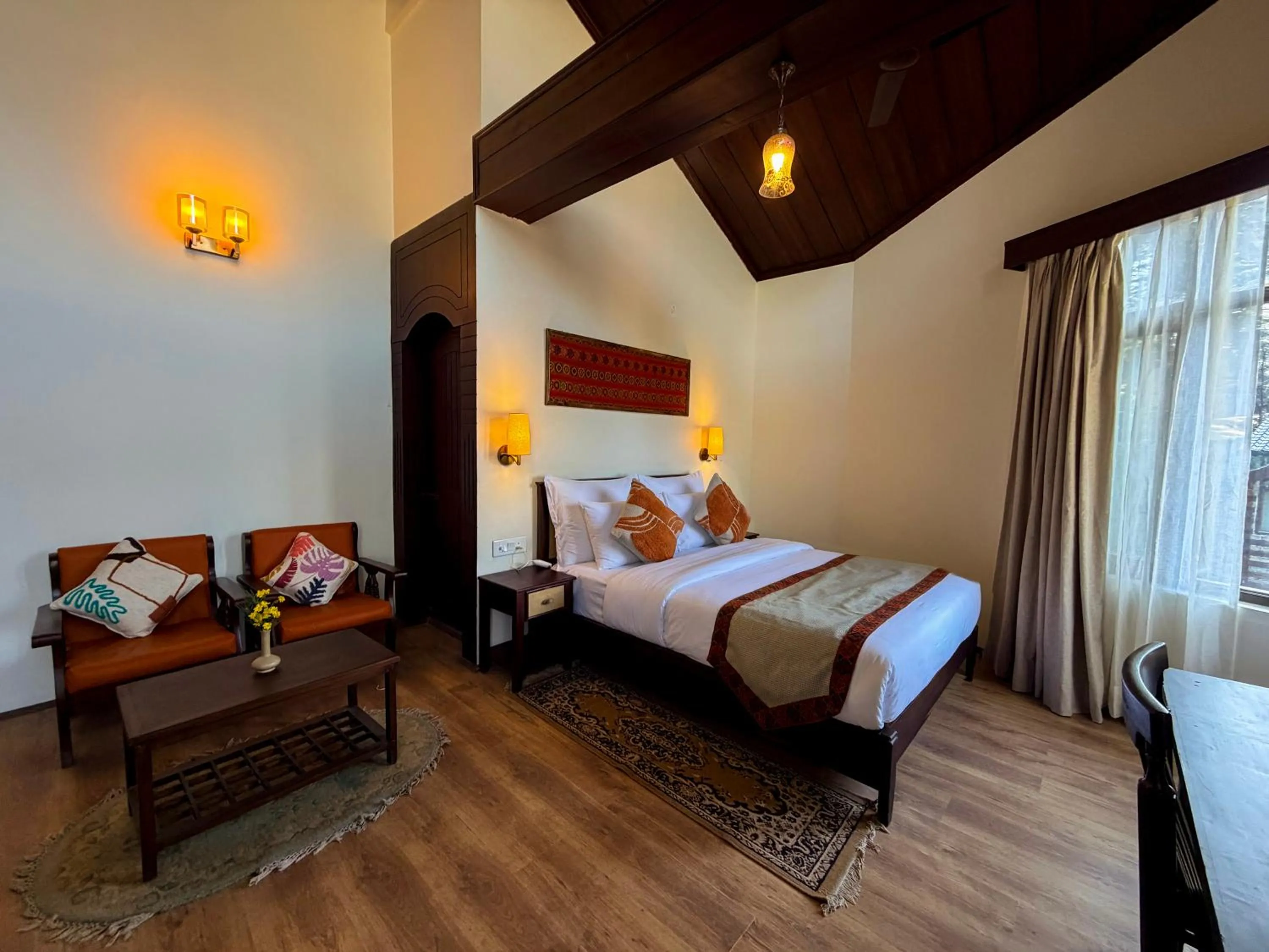 Bed in Heritage Satikva Resorts and Spa