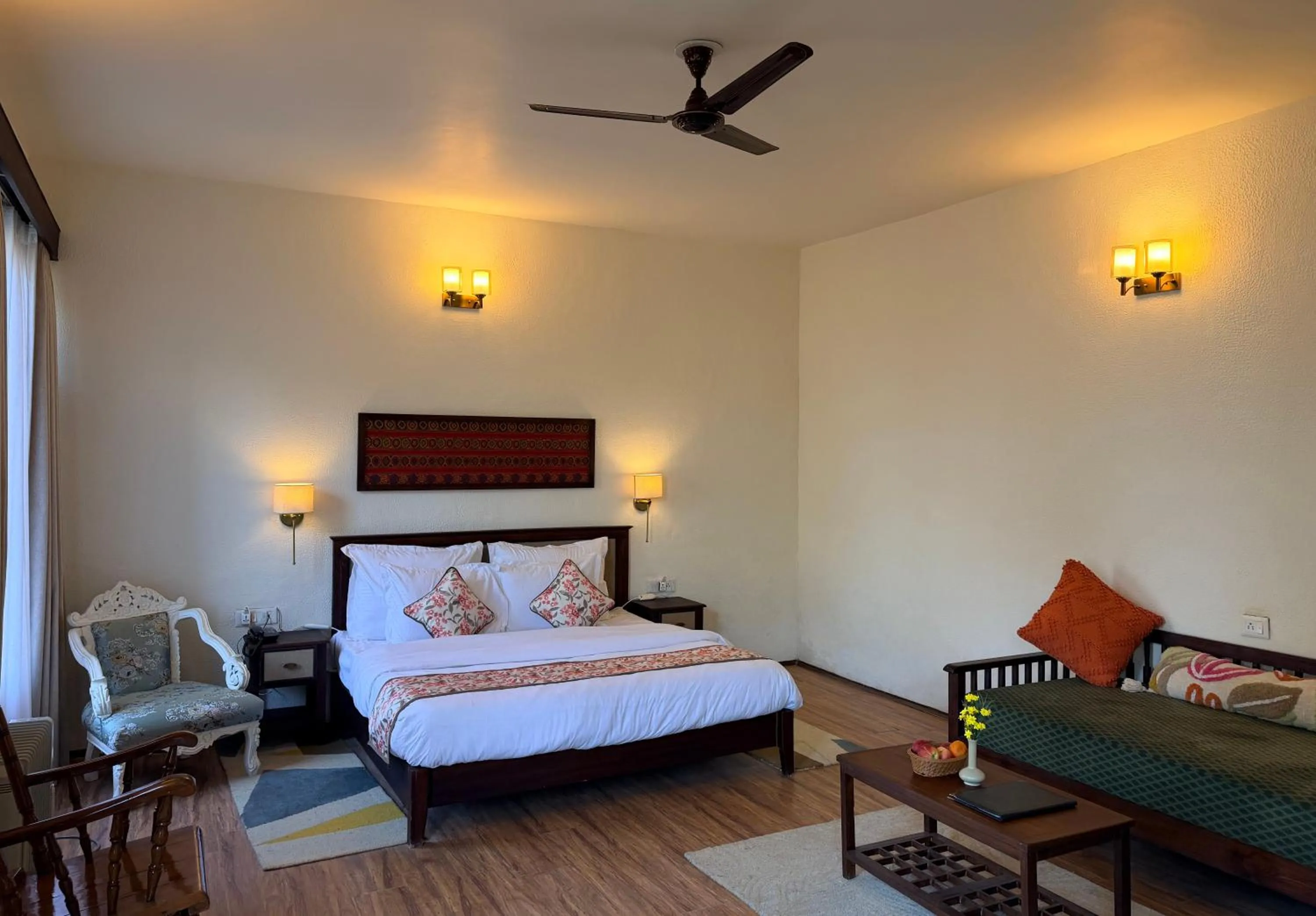 Bed in Heritage Satikva Resorts and Spa