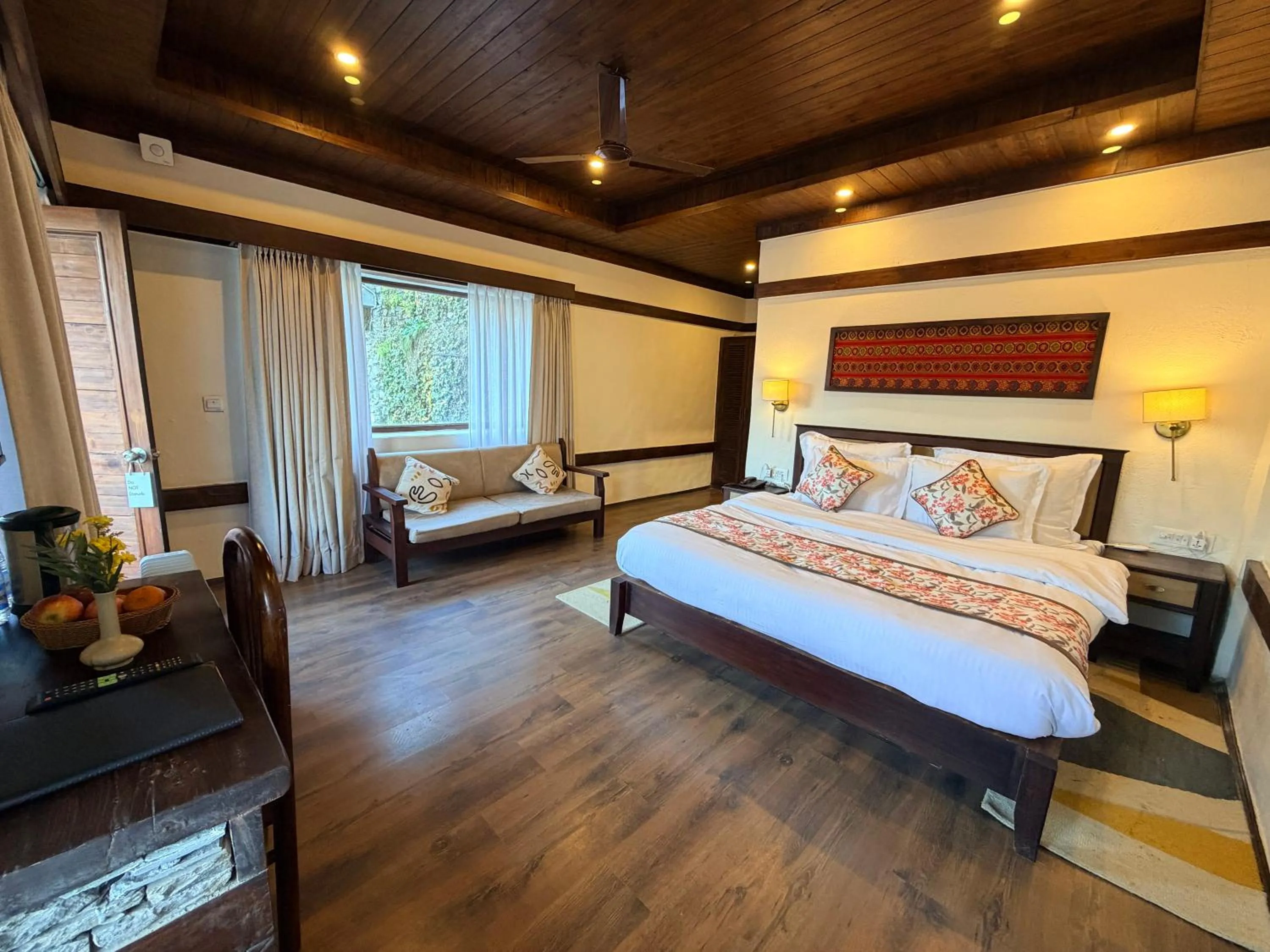 Bed in Heritage Satikva Resorts and Spa