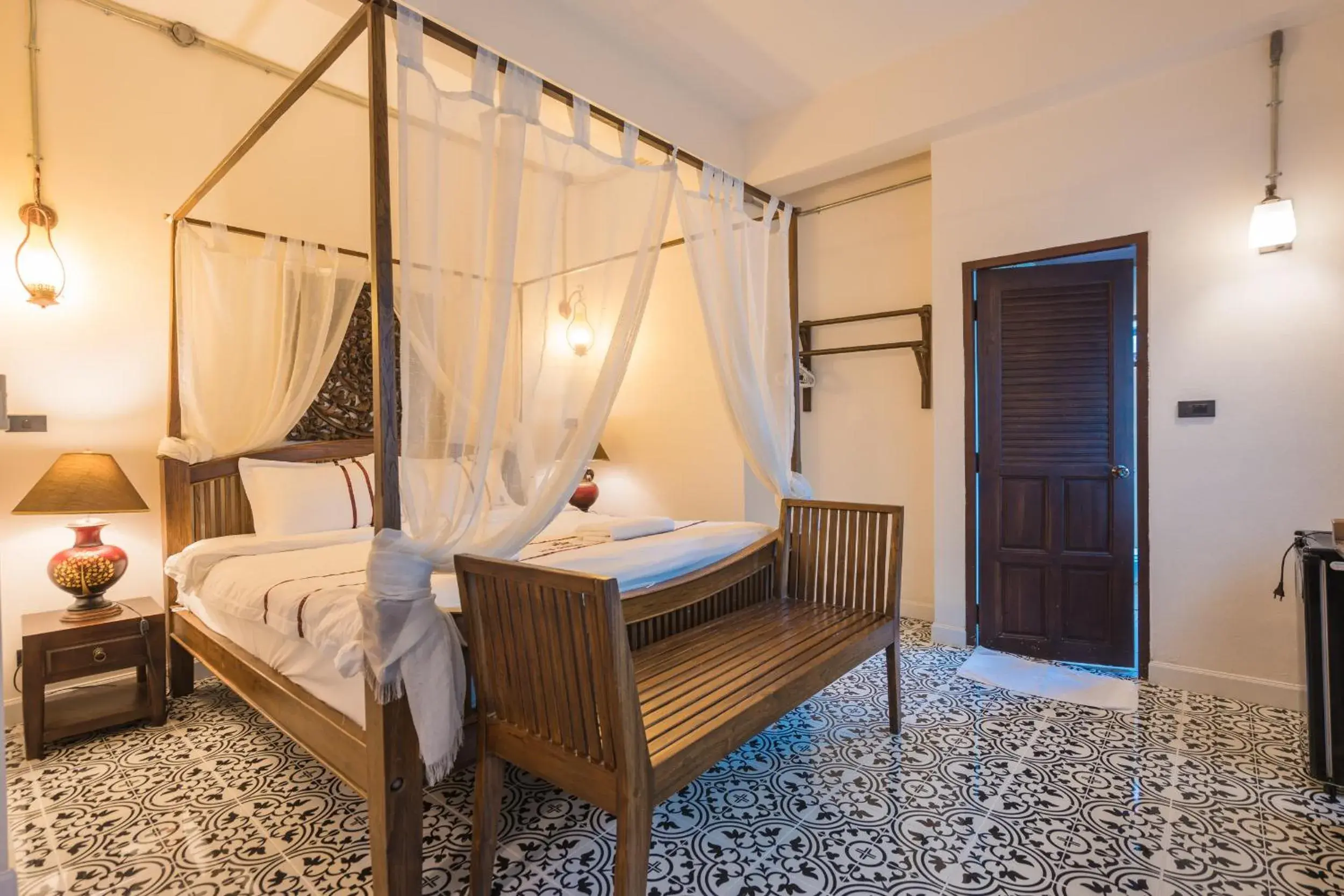 Bed in Yi's Garden Villa Bed in Yi's Garden Villa