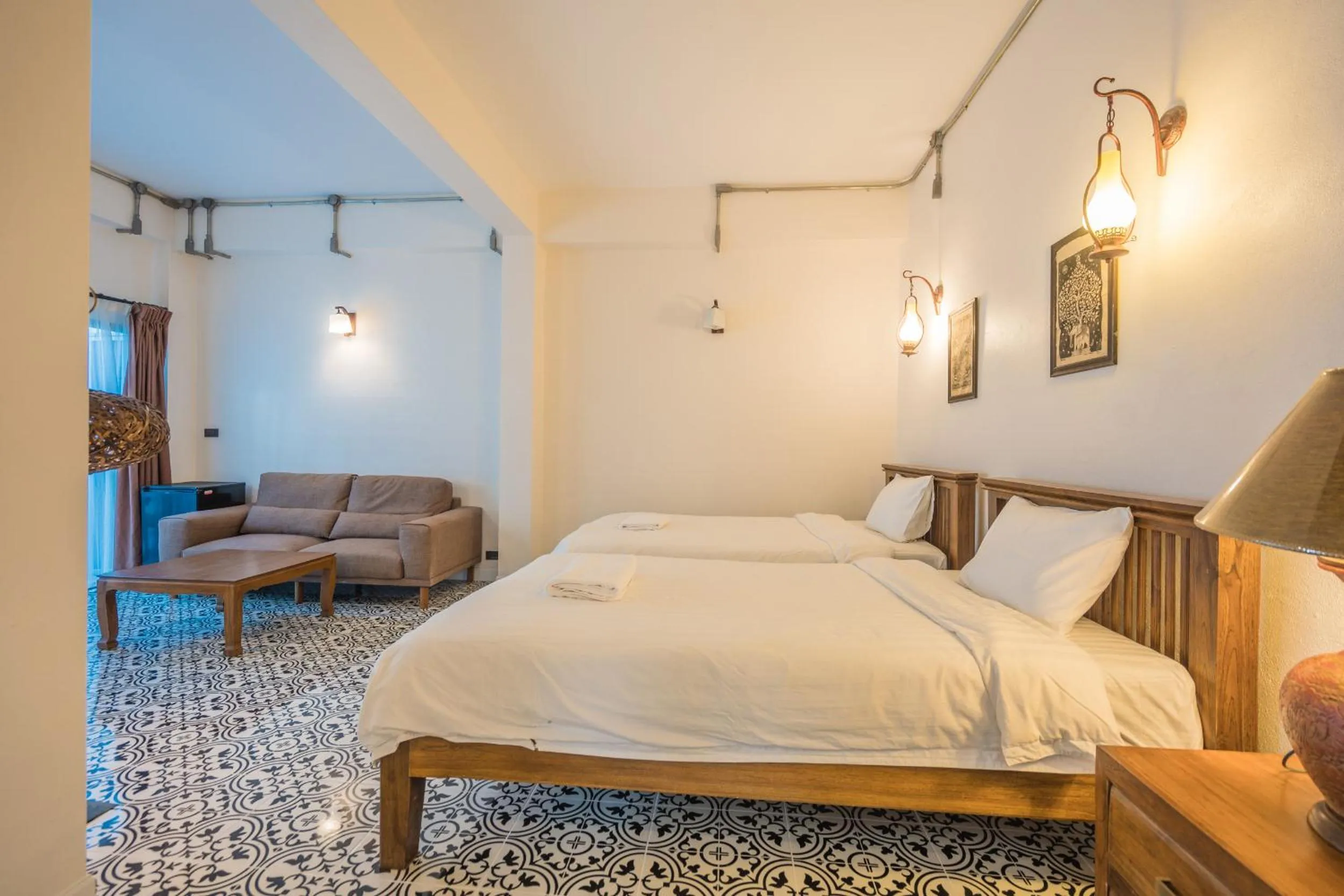 Bed in Yi's Garden Villa