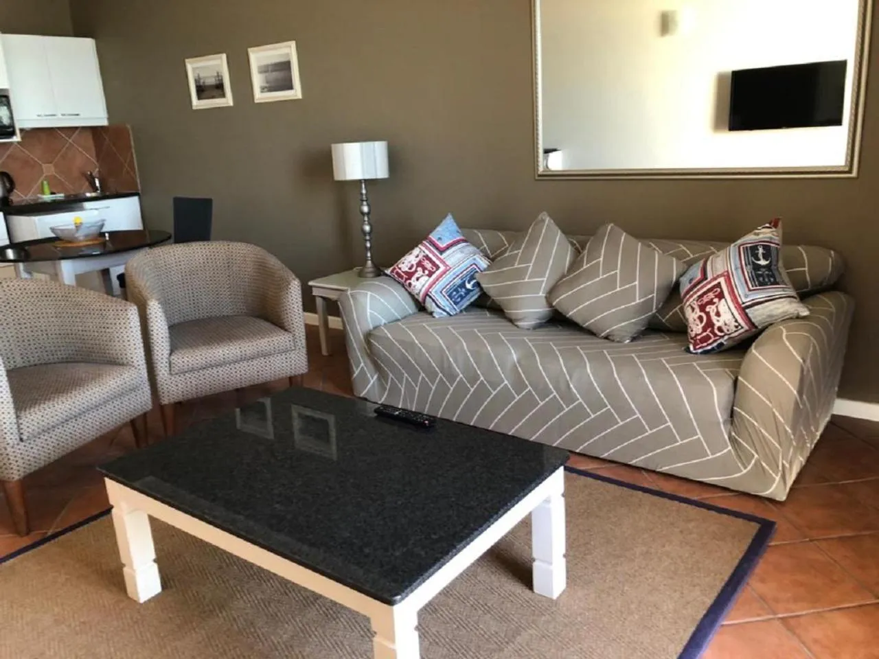 Living room in Cape Town Beachfront Apartments at Leisure Bay