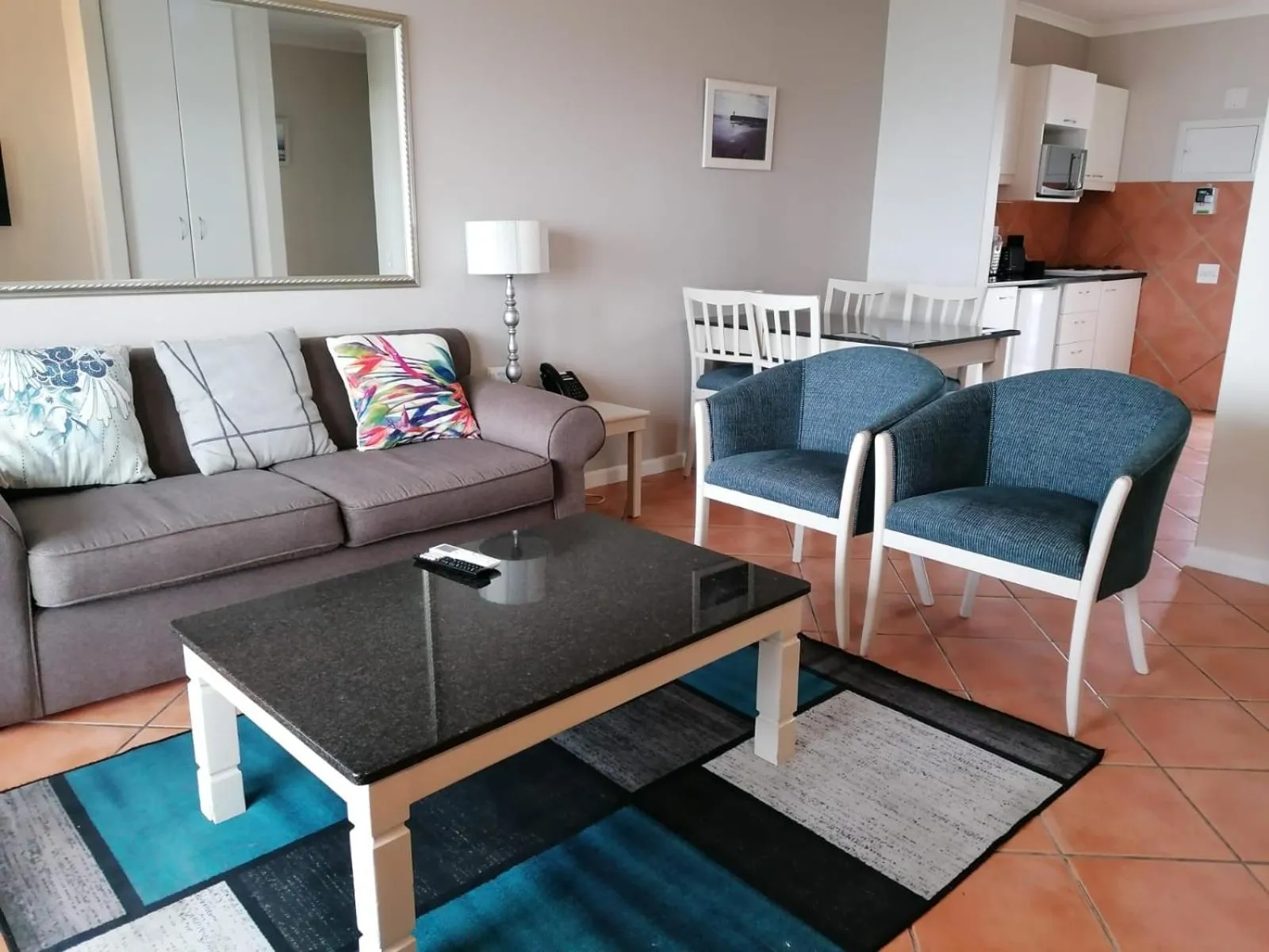 Living room in Cape Town Beachfront Apartments at Leisure Bay