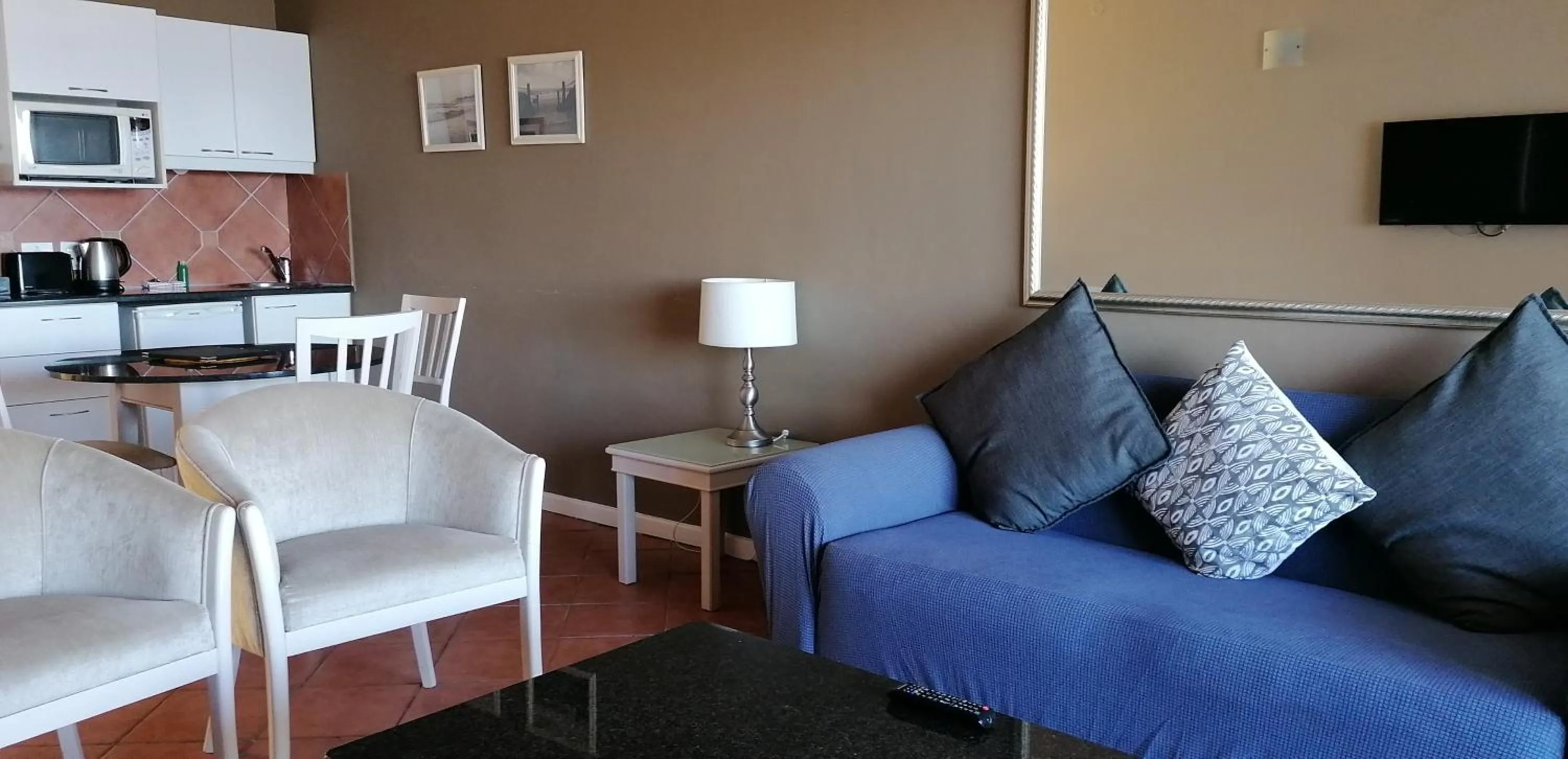 Living room in Cape Town Beachfront Apartments at Leisure Bay