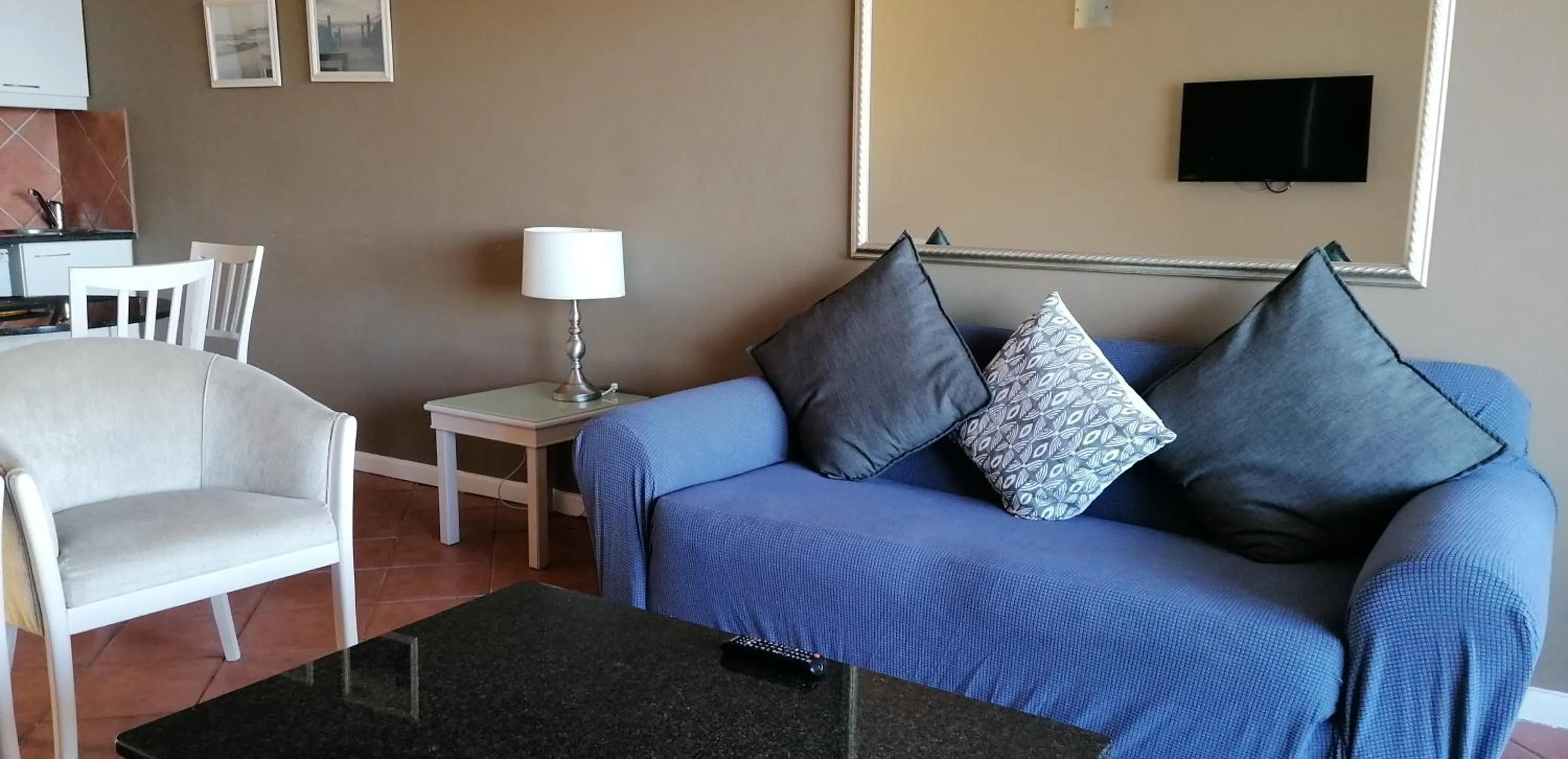 Living room in Cape Town Beachfront Apartments at Leisure Bay