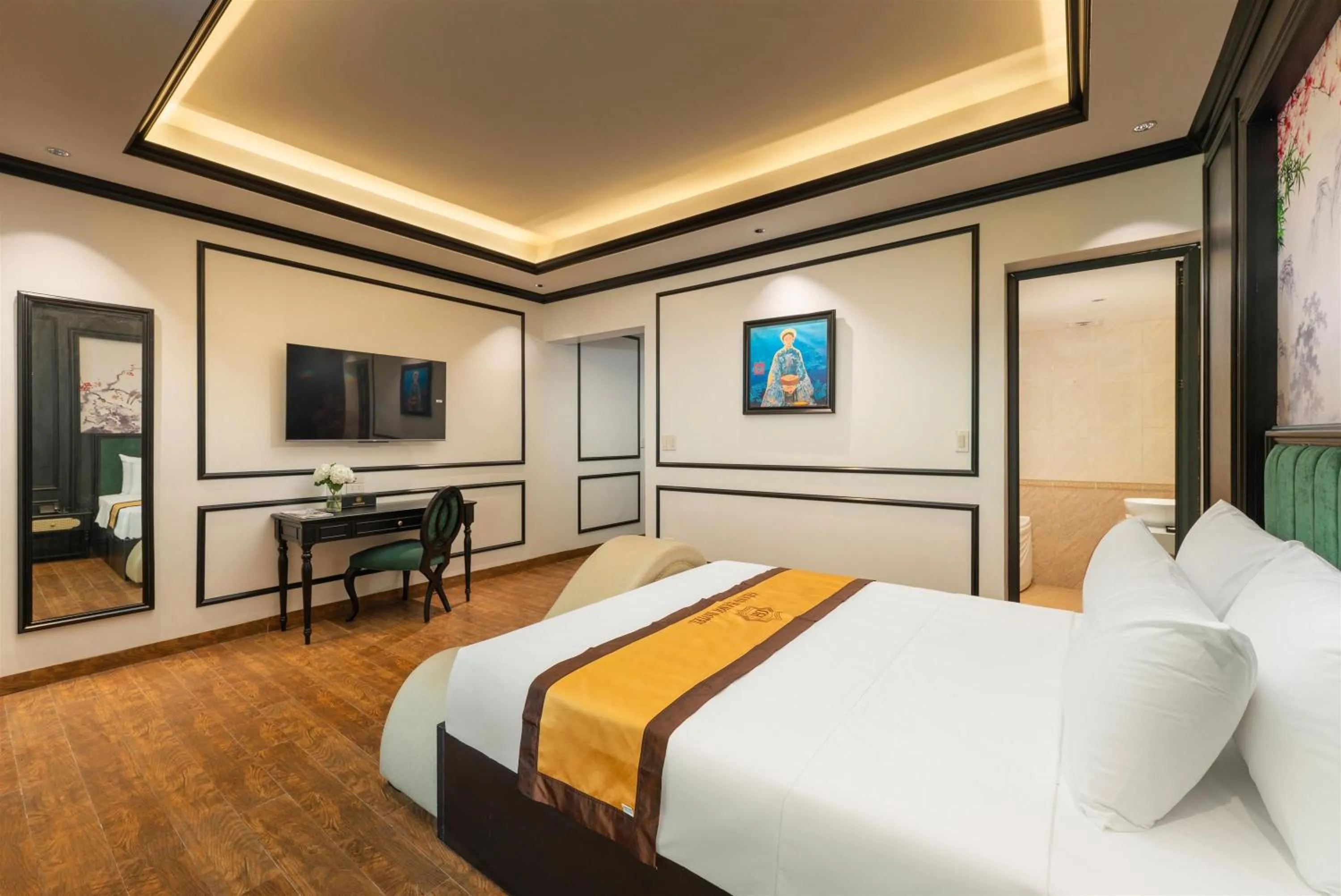 Bedroom, Bed in Grand Hanoi Boutique Hotel