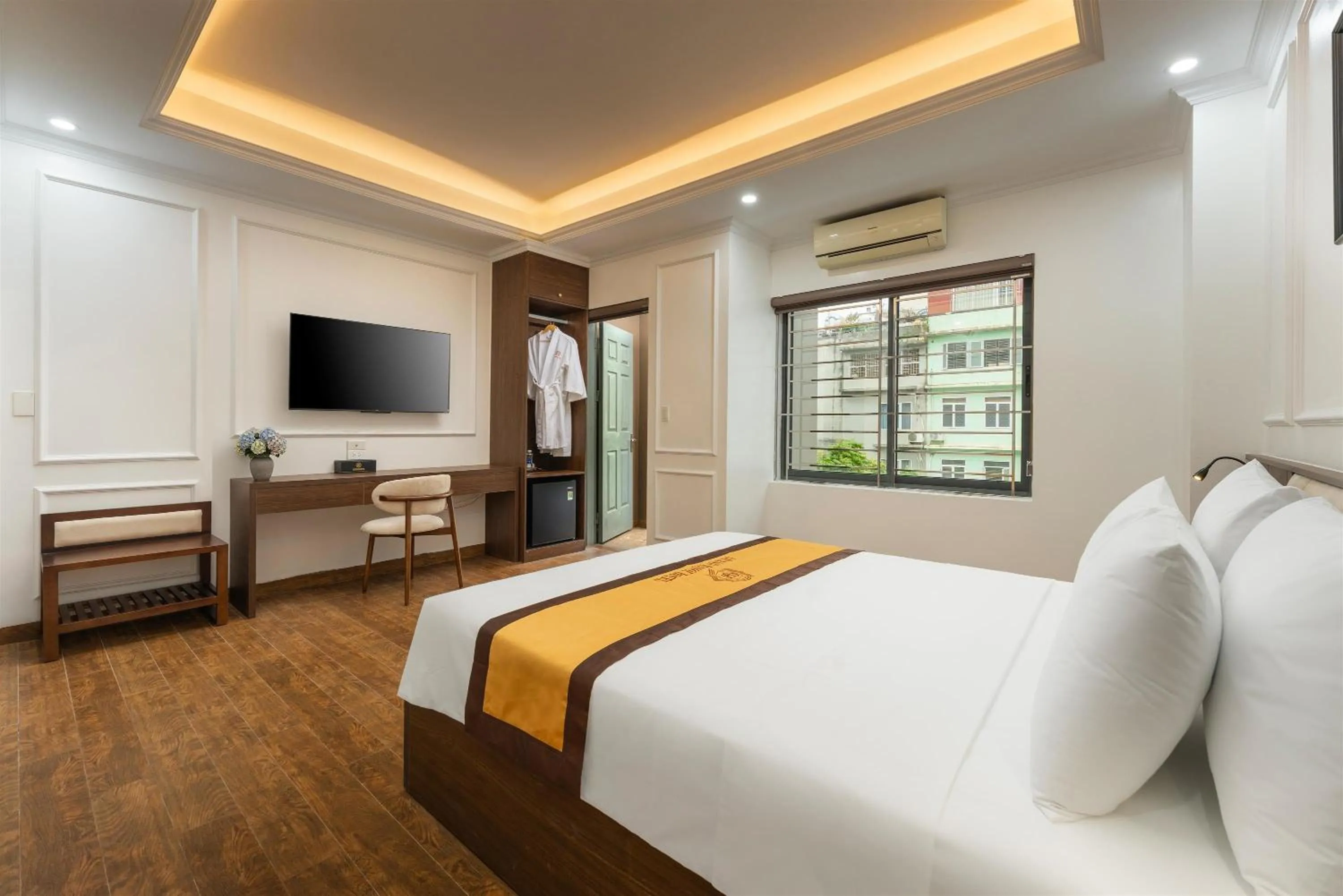 View (from property/room), Bed in Grand Hanoi Boutique Hotel