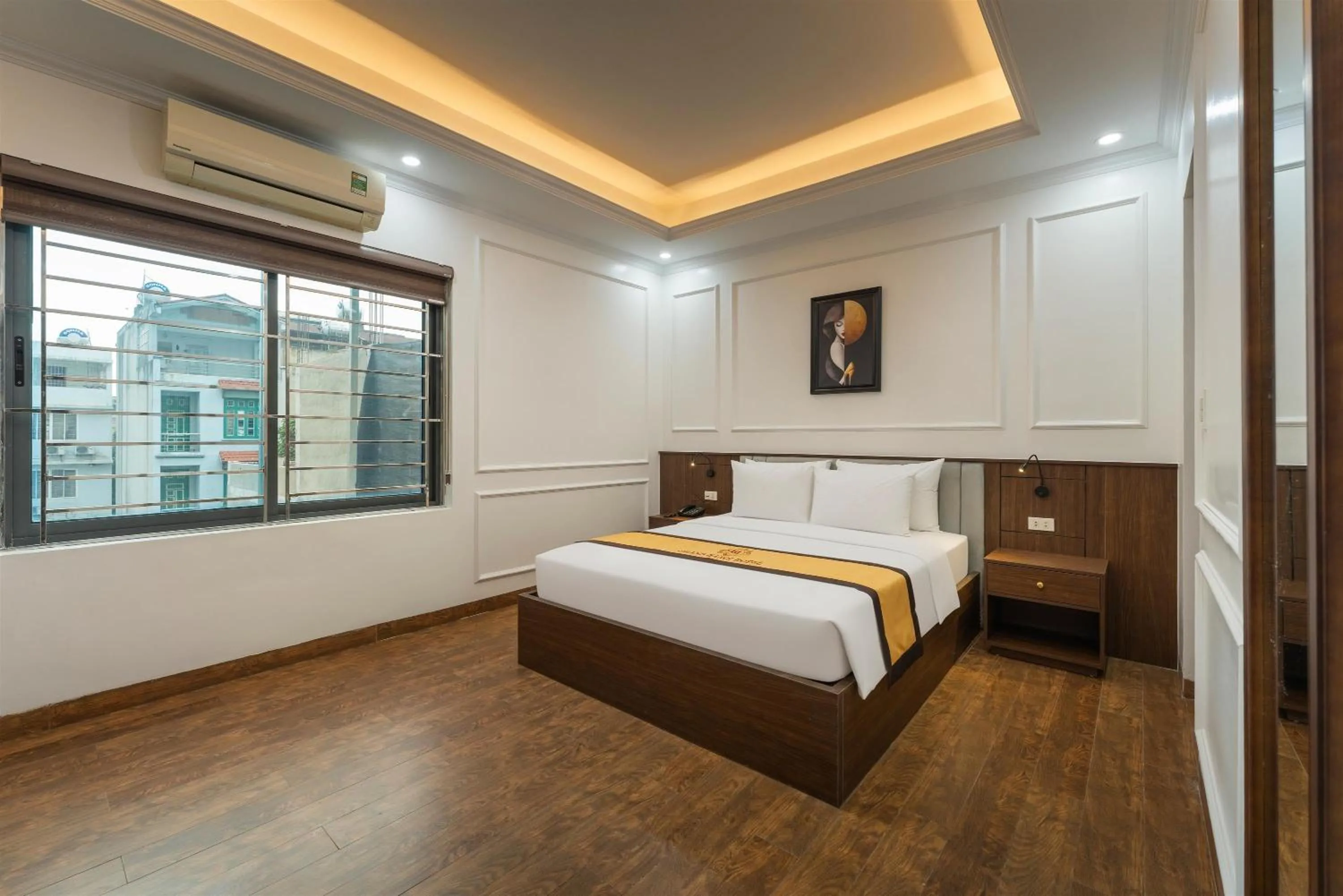 Photo of the whole room, Bed in Grand Hanoi Boutique Hotel