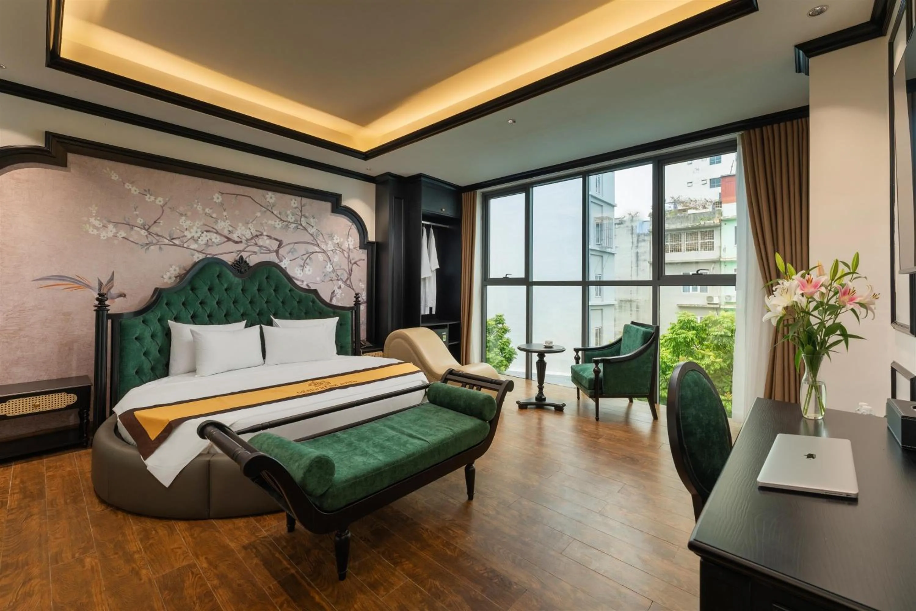 Living room, Bed in Grand Hanoi Boutique Hotel