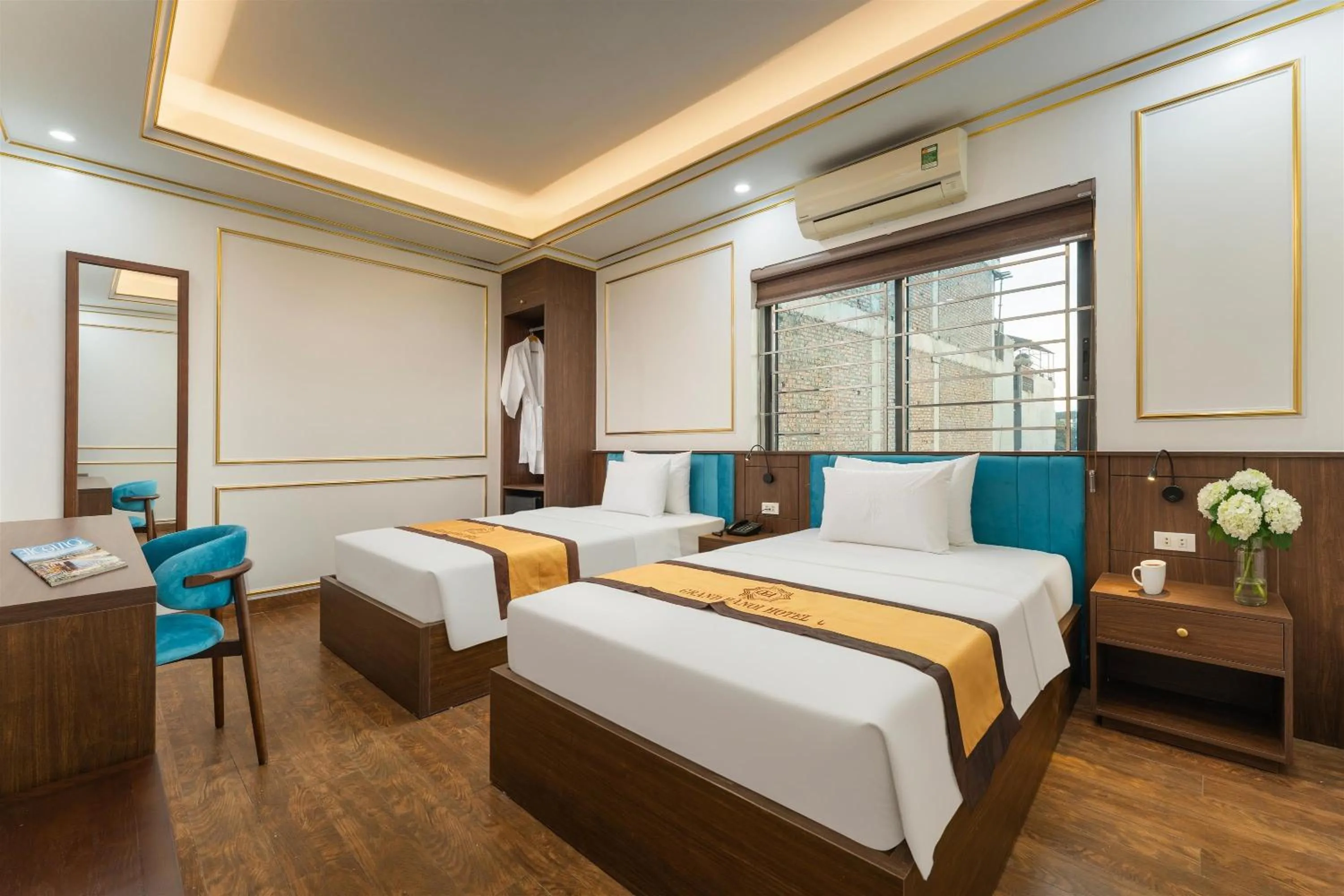 Bedroom, Bed in Grand Hanoi Boutique Hotel