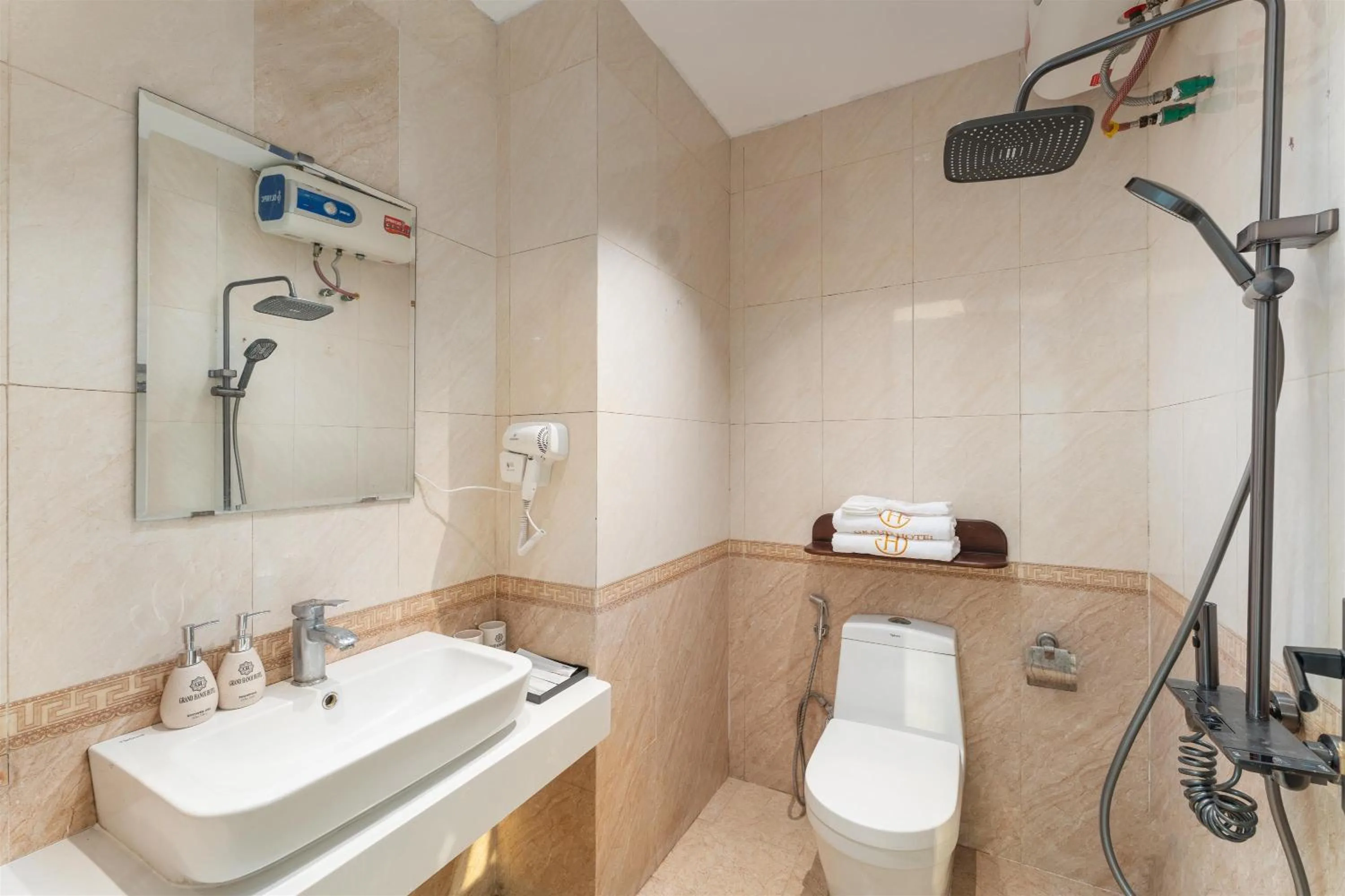 Shower in Grand Hanoi Boutique Hotel
