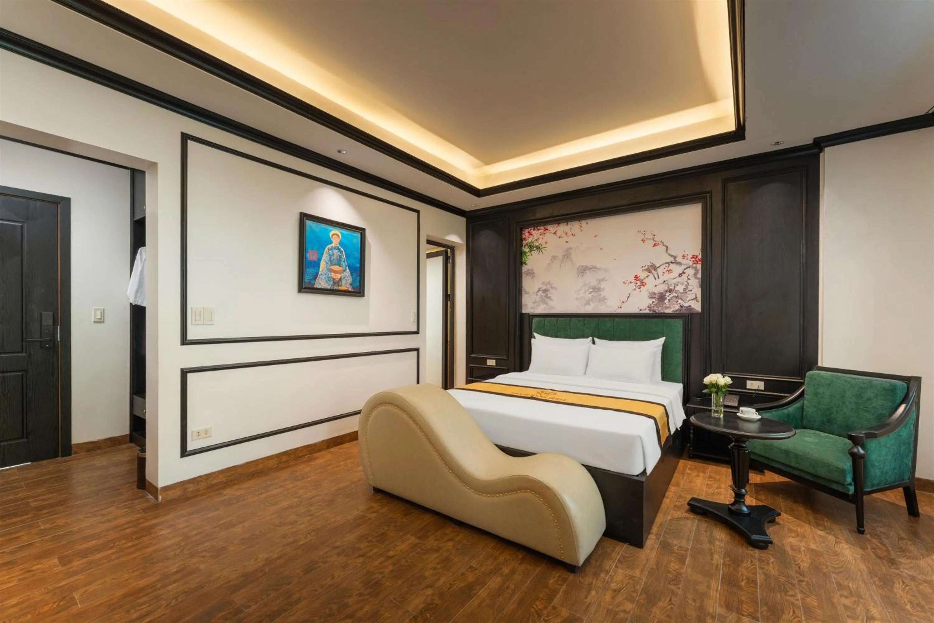 Seating area in Grand Hanoi Boutique Hotel