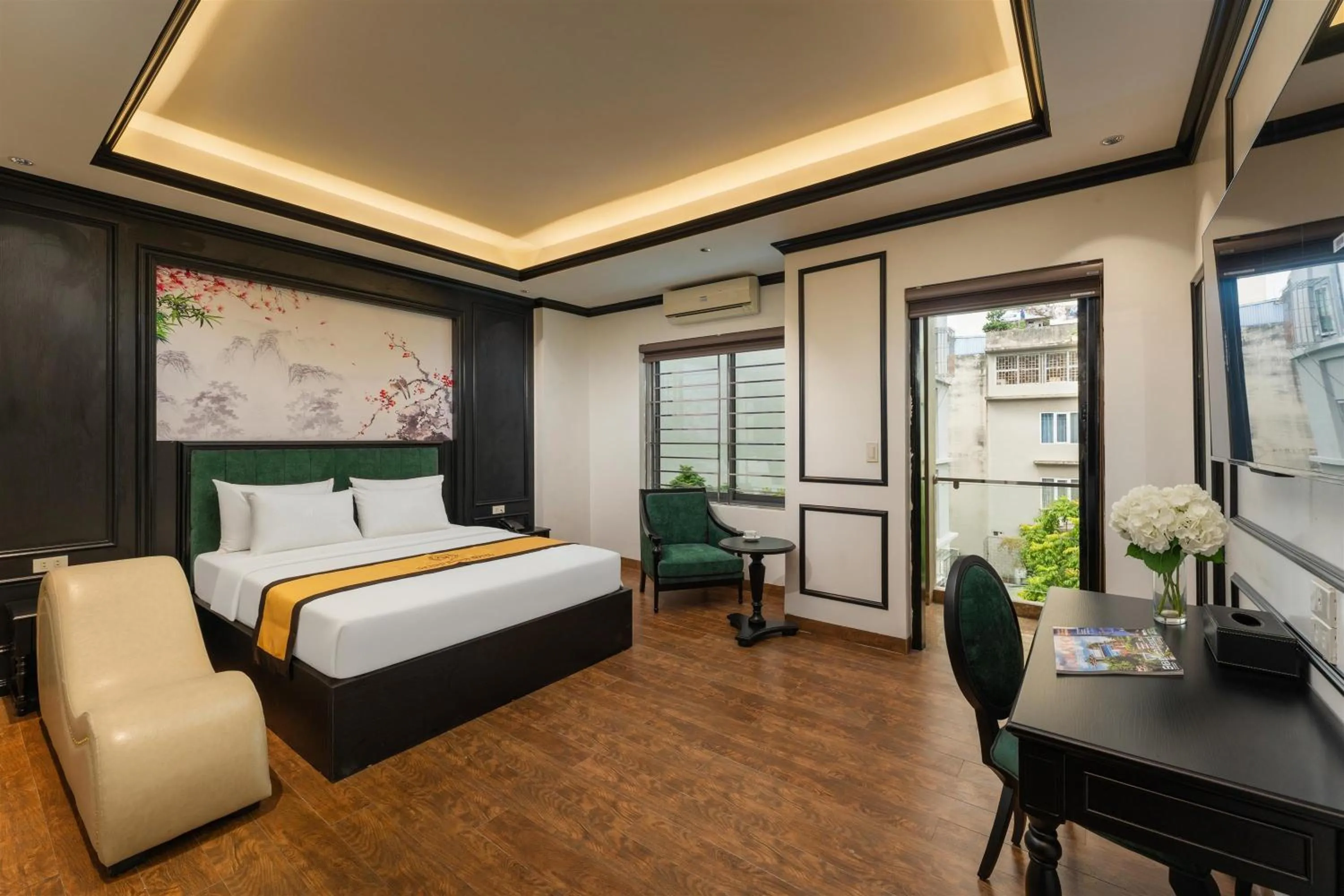 View (from property/room), Bed in Grand Hanoi Boutique Hotel