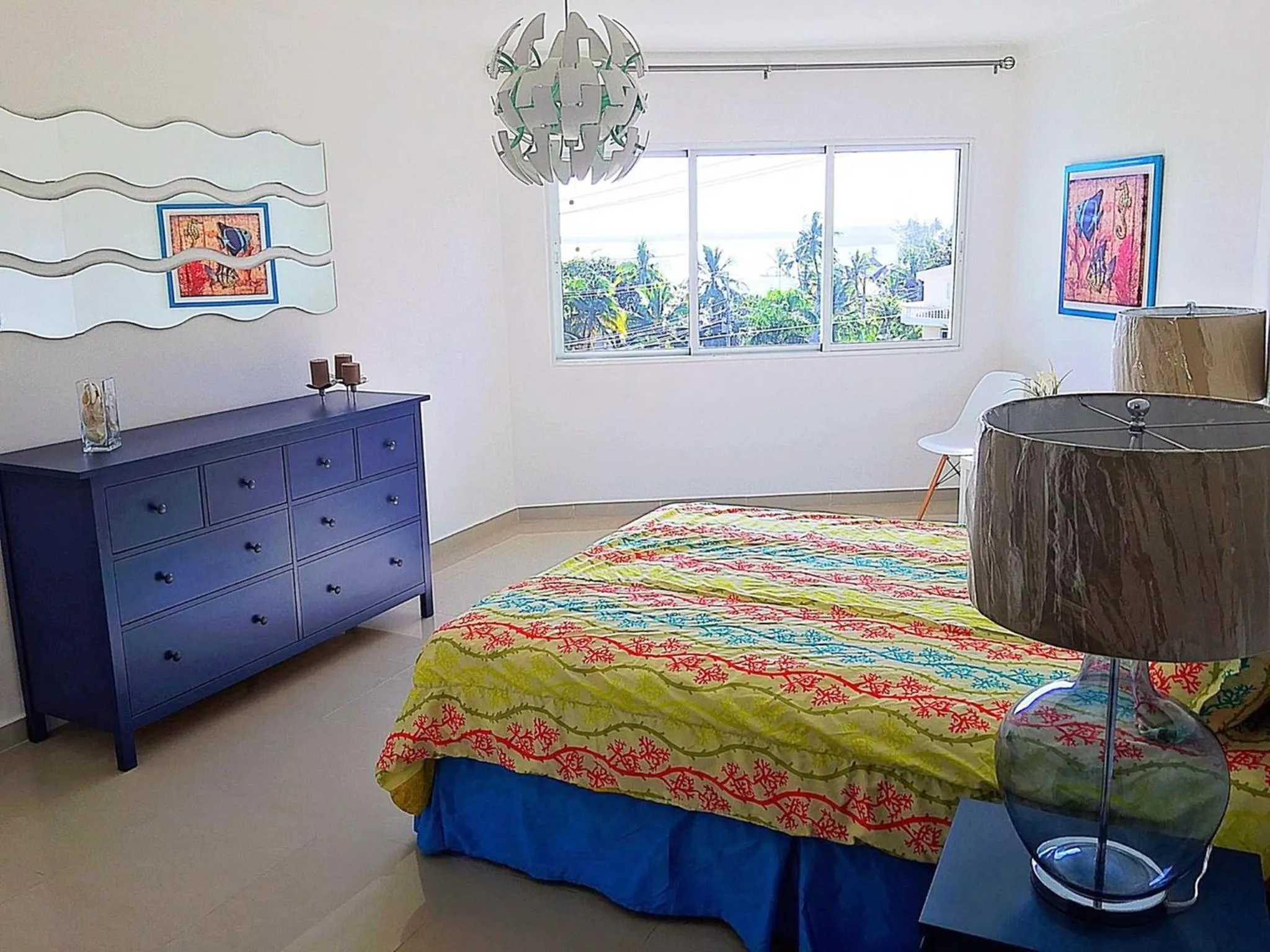 Living room, Bed in Vista Marina Residence