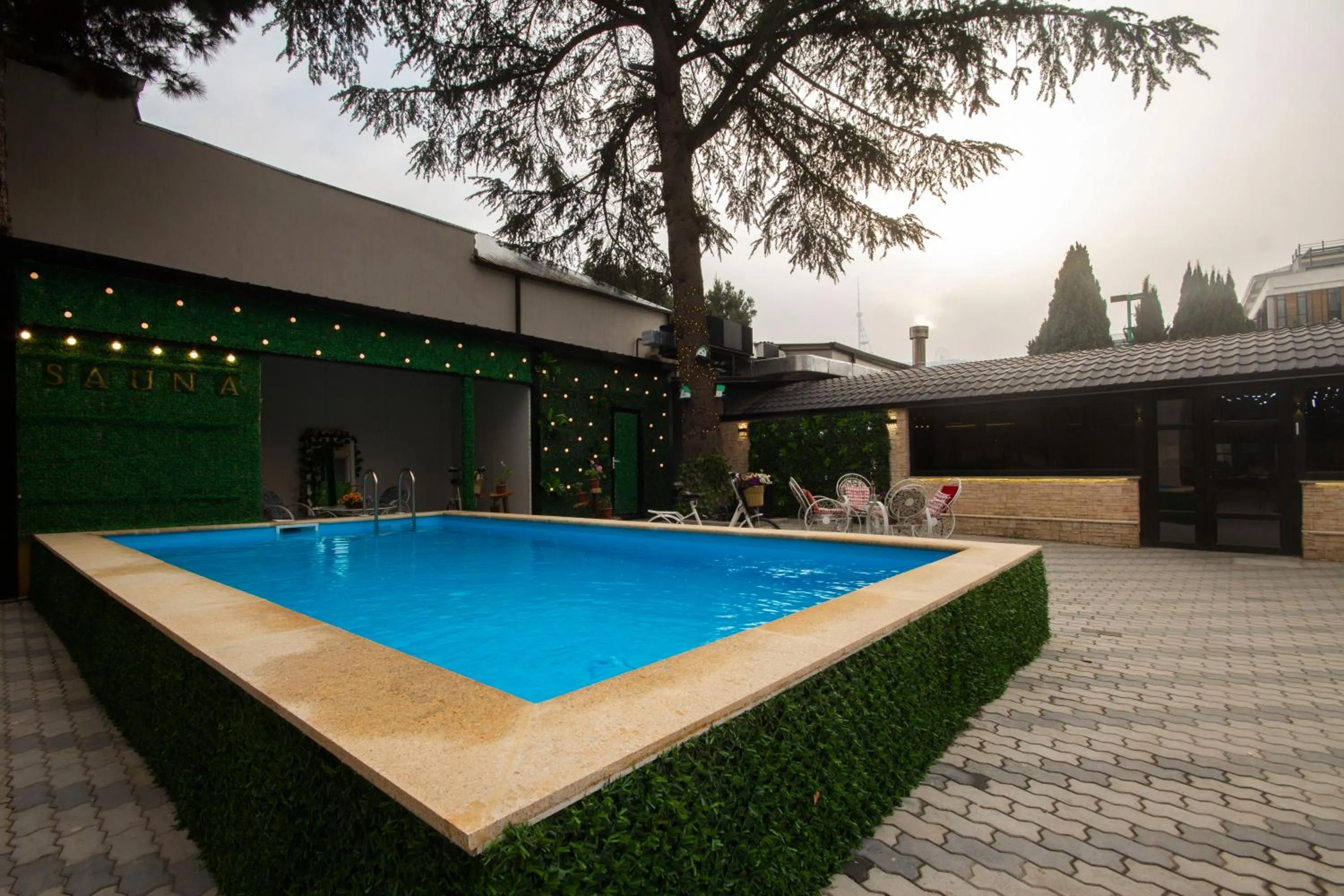 Pool view in Kinor David Glatt Kosher Hotel