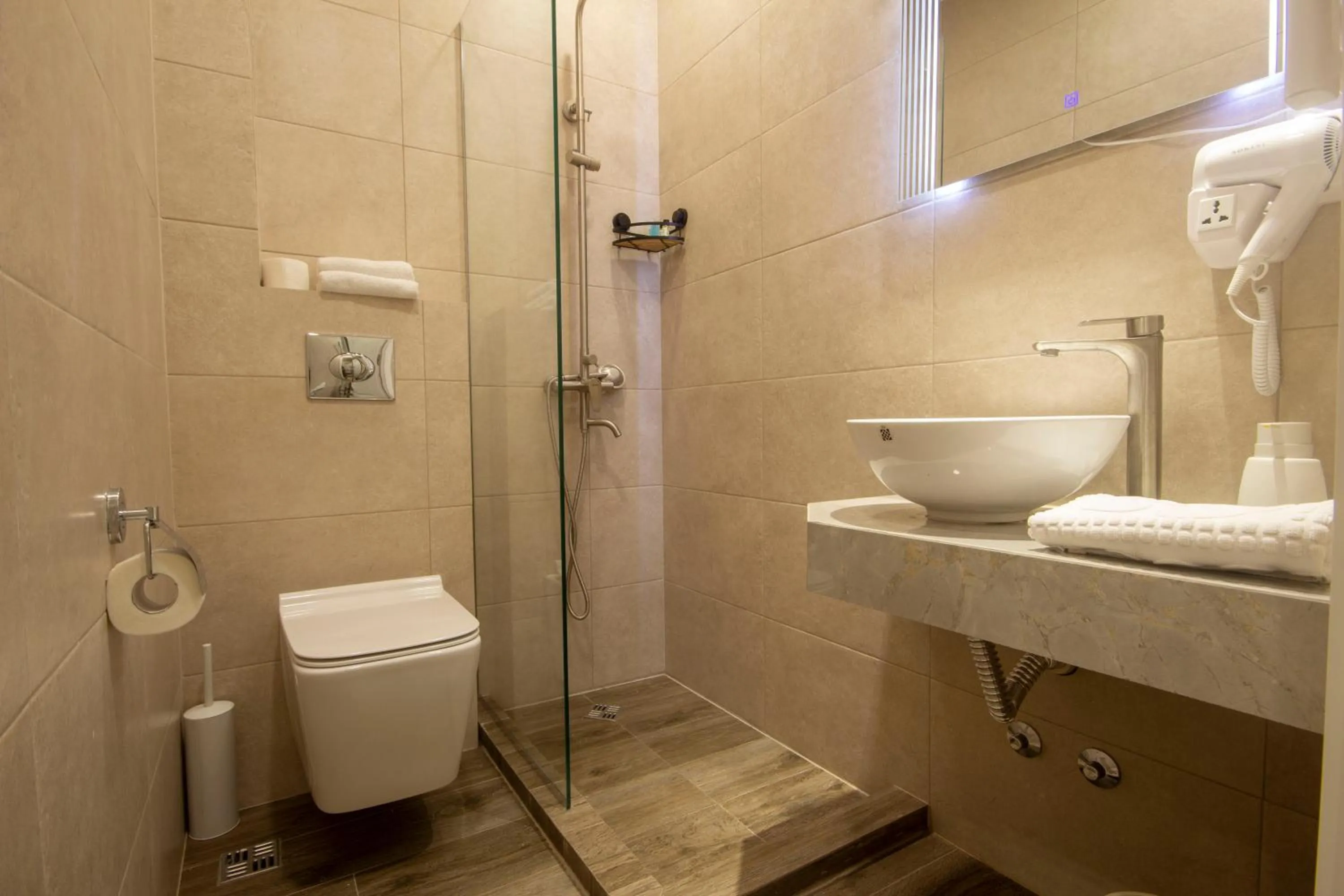 Shower in Kinor David Glatt Kosher Hotel