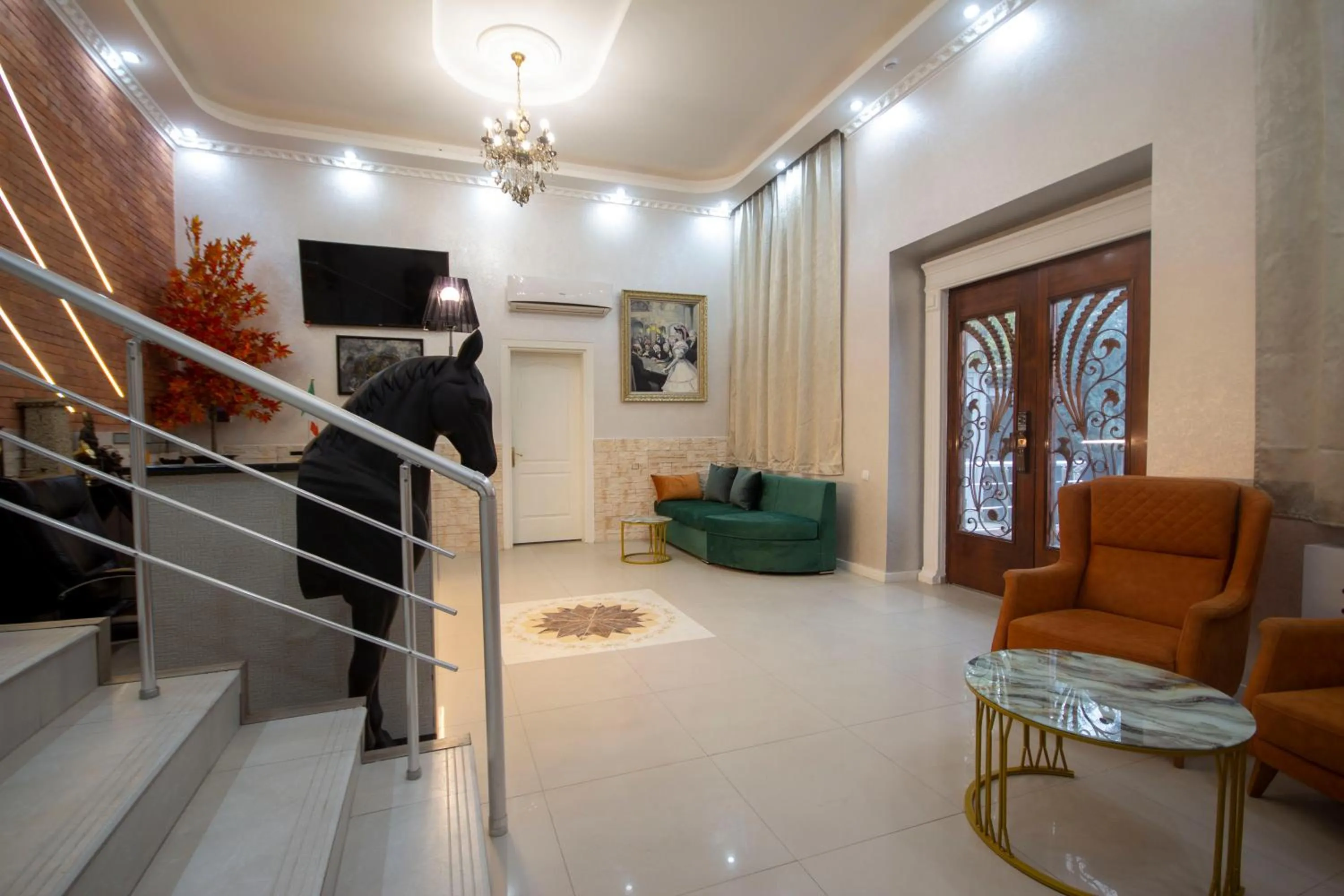 Seating area in Kinor David Glatt Kosher Hotel