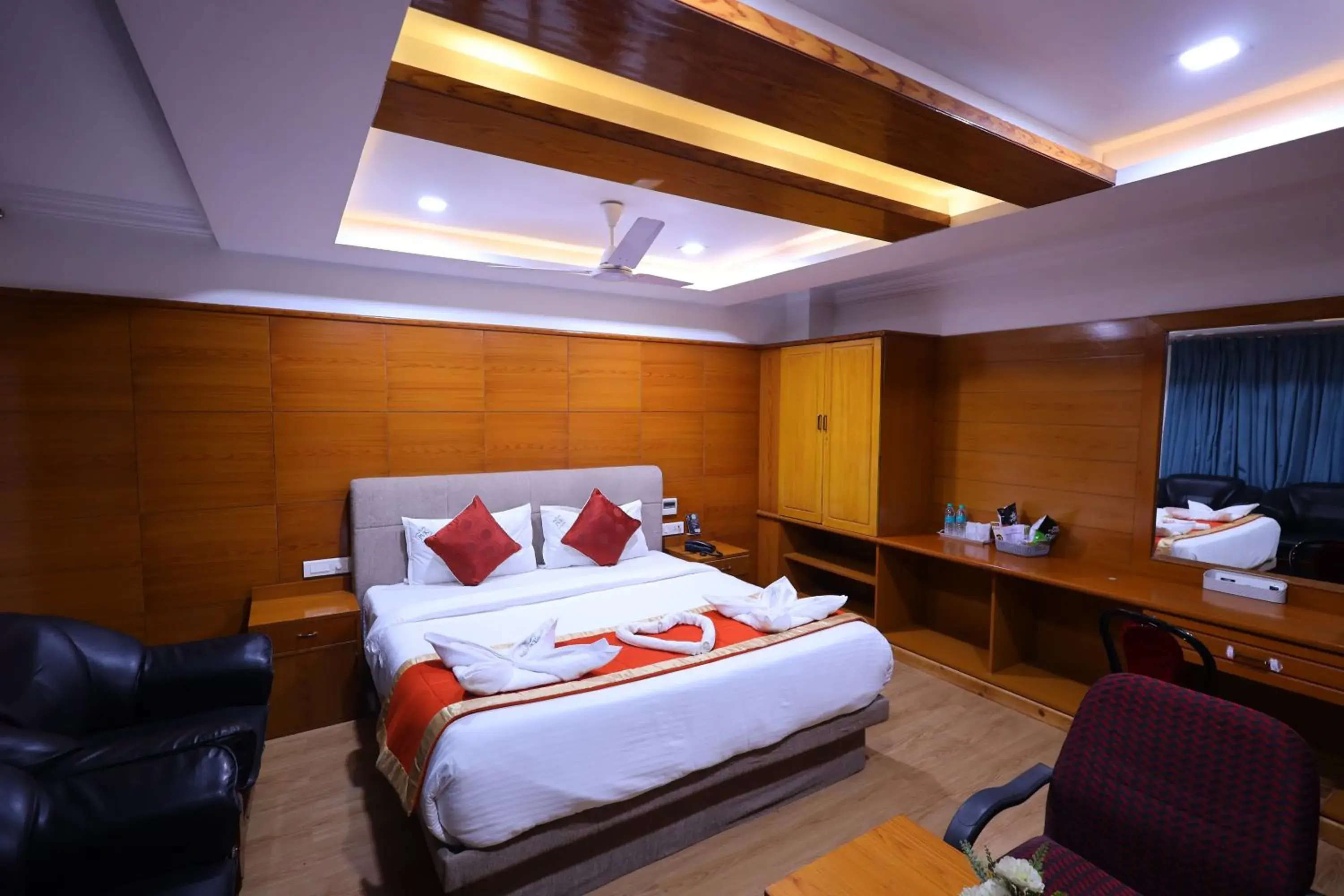 Bed in Hotel PVK Grand Dindigul Bed in Hotel PVK Grand Dindigul