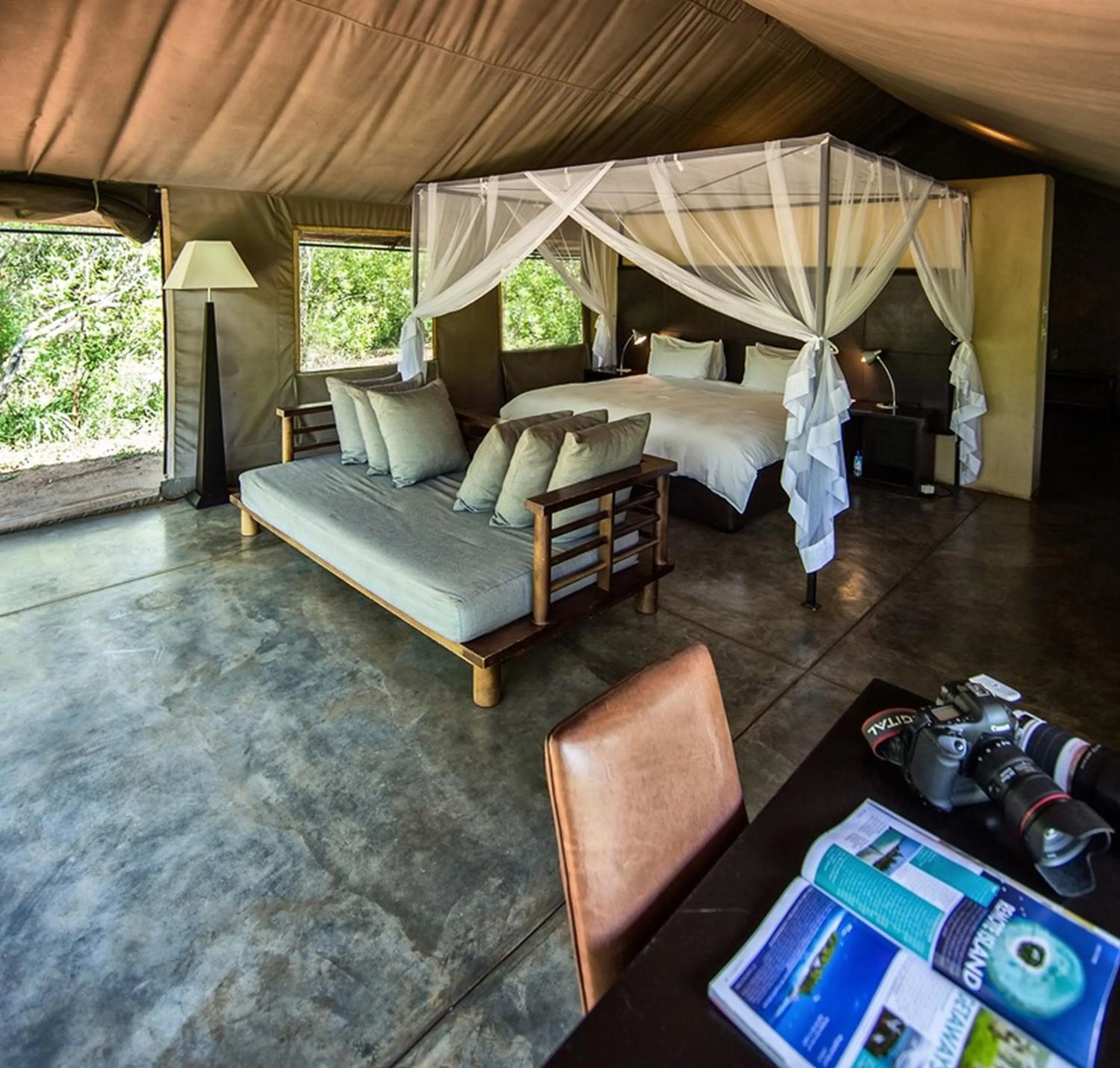 Photo of the whole room, Bed in Honeyguide Tented Safari Camp - Khoka Moya