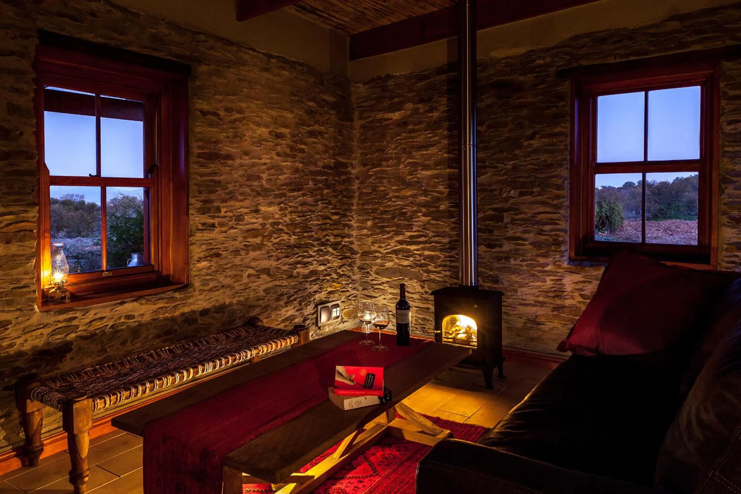 Living room in De Zeekoe Guest Farm