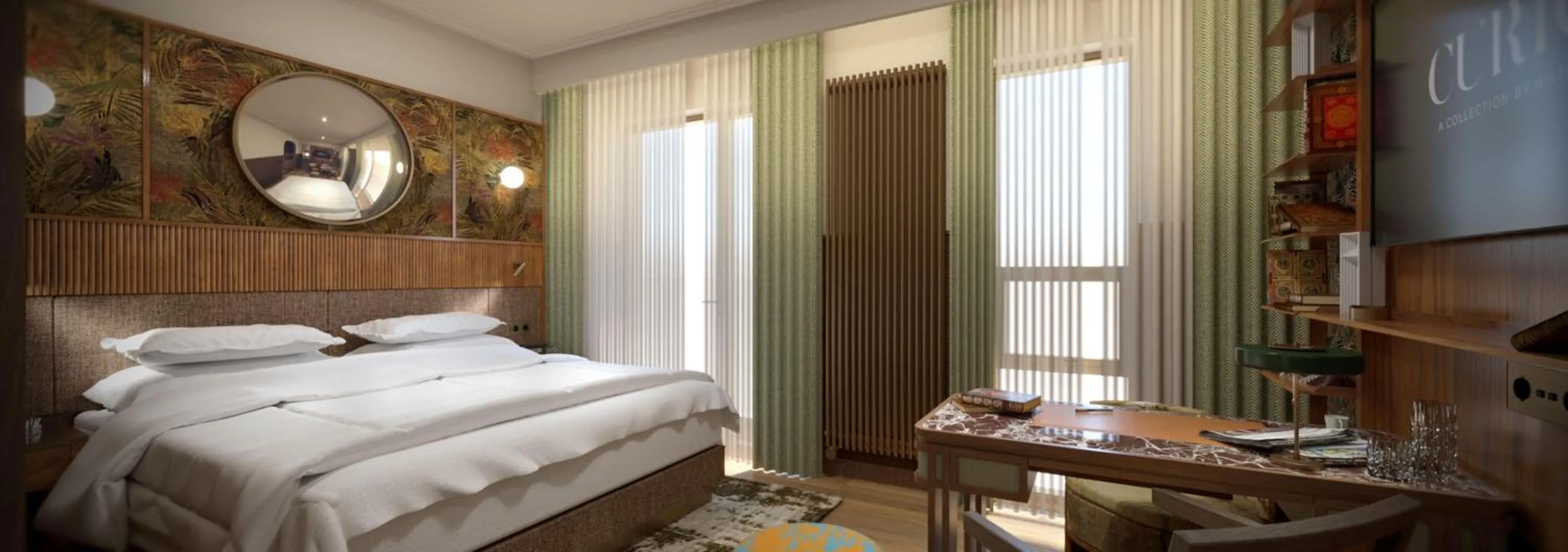 Bed in Skald Hotel Akureyri, Curio Collection By Hilton