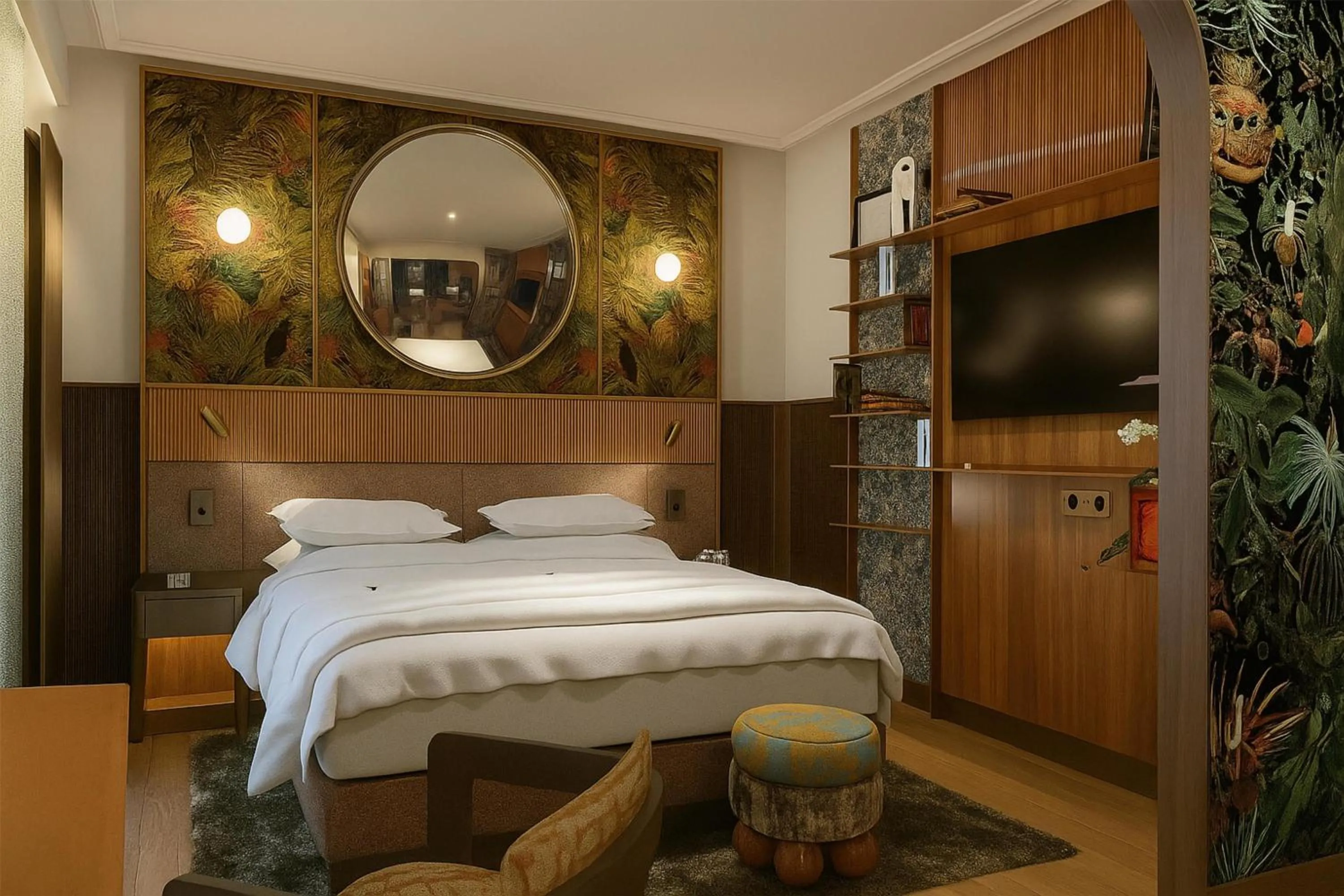 Bed in Skald Hotel Akureyri, Curio Collection By Hilton