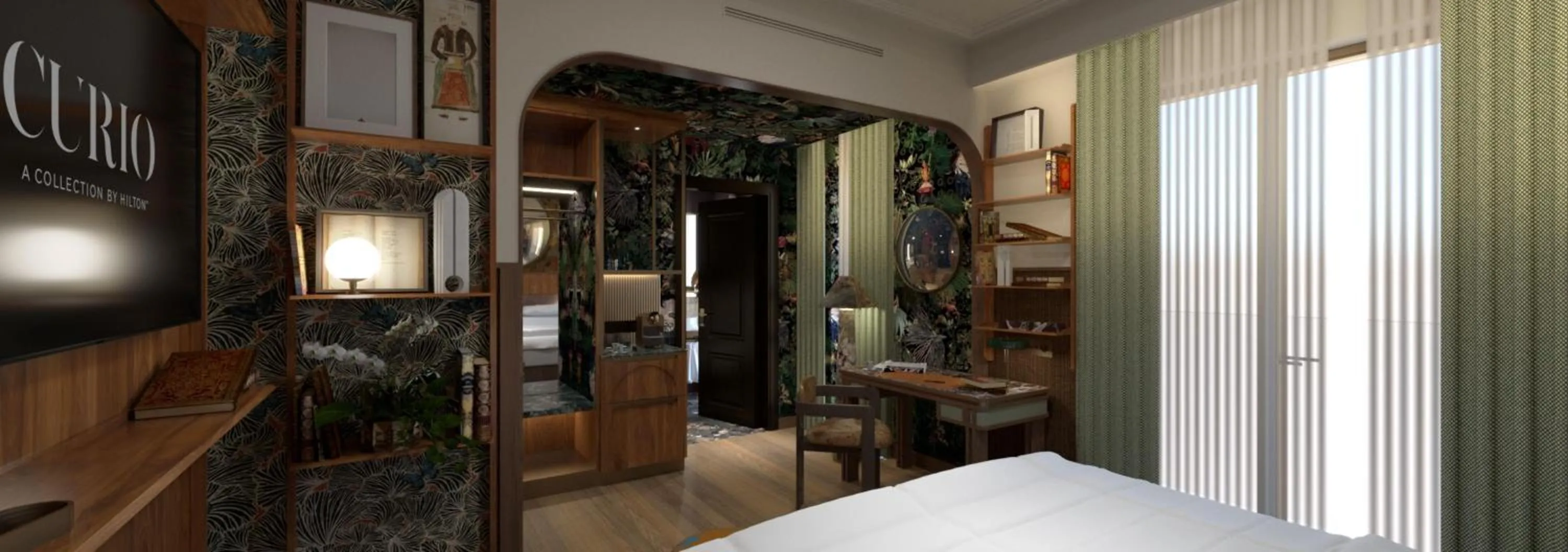 Bed in Skald Hotel Akureyri, Curio Collection By Hilton