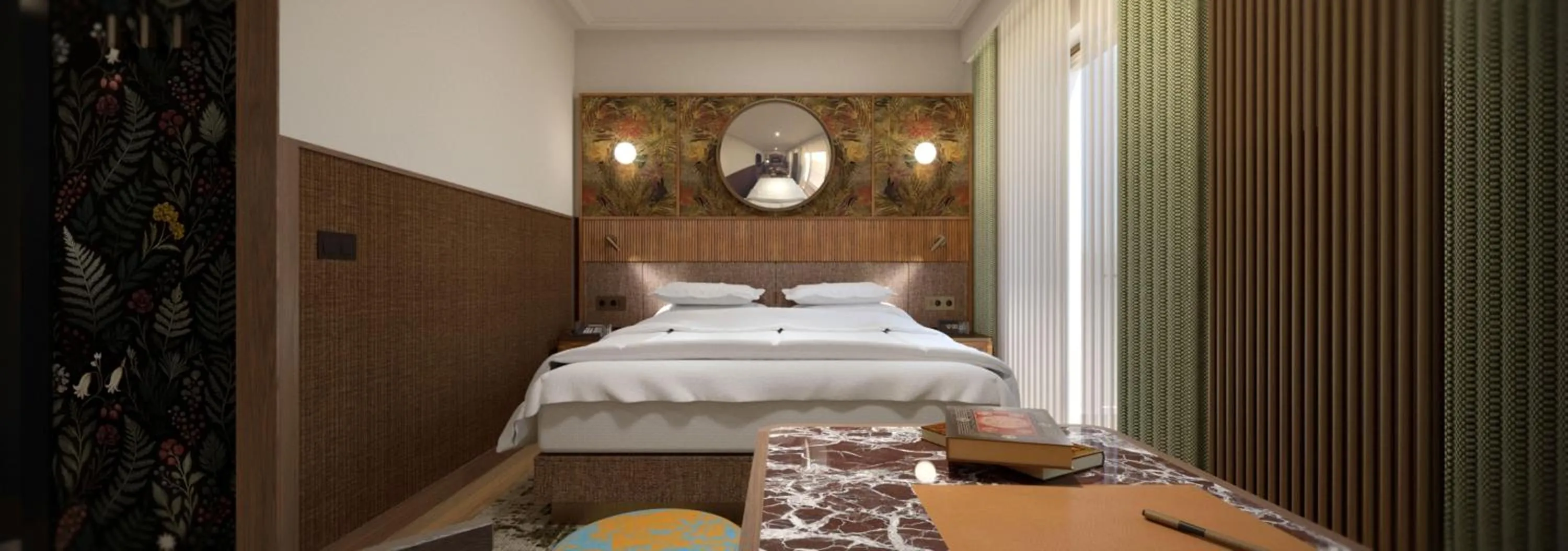 Bed in Skald Hotel Akureyri, Curio Collection By Hilton