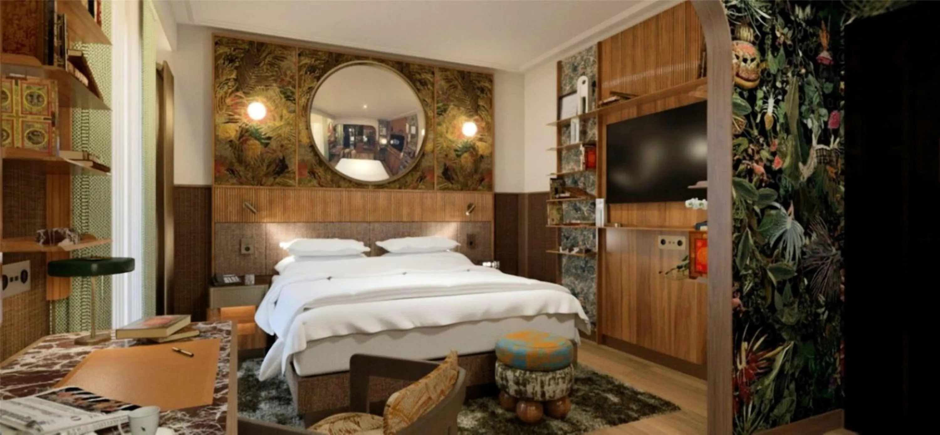 Bed in Skald Hotel Akureyri, Curio Collection By Hilton