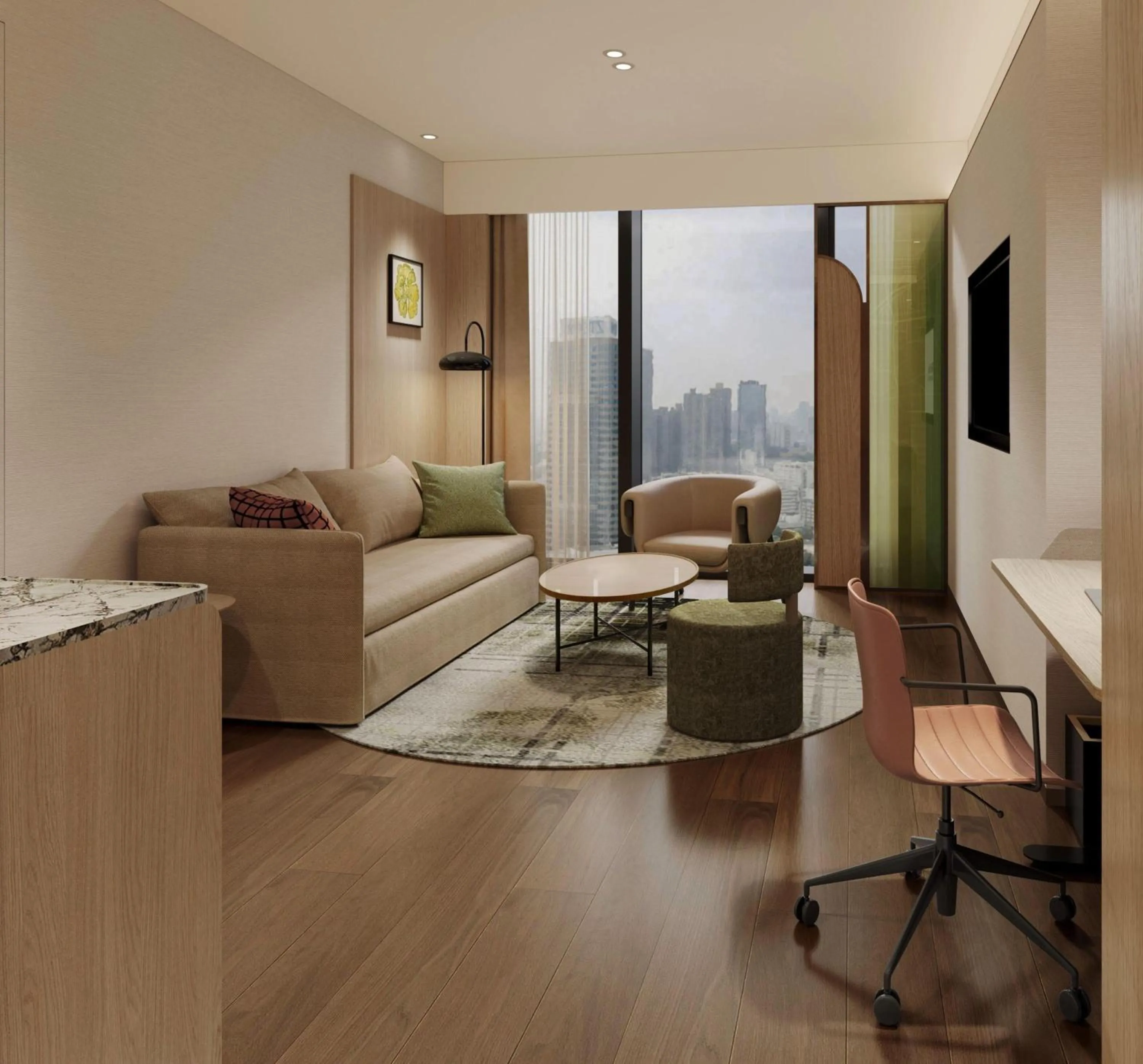 Living room in Hilton Garden Inn Beijing Fengtai Xinxiang Building