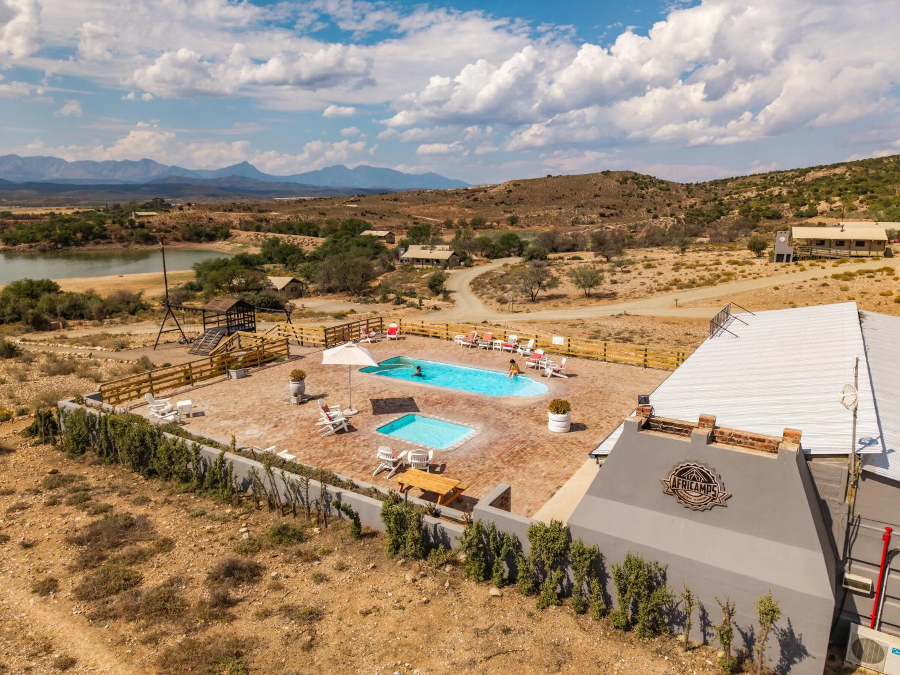 Swimming pool in AfriCamps Klein Karoo
