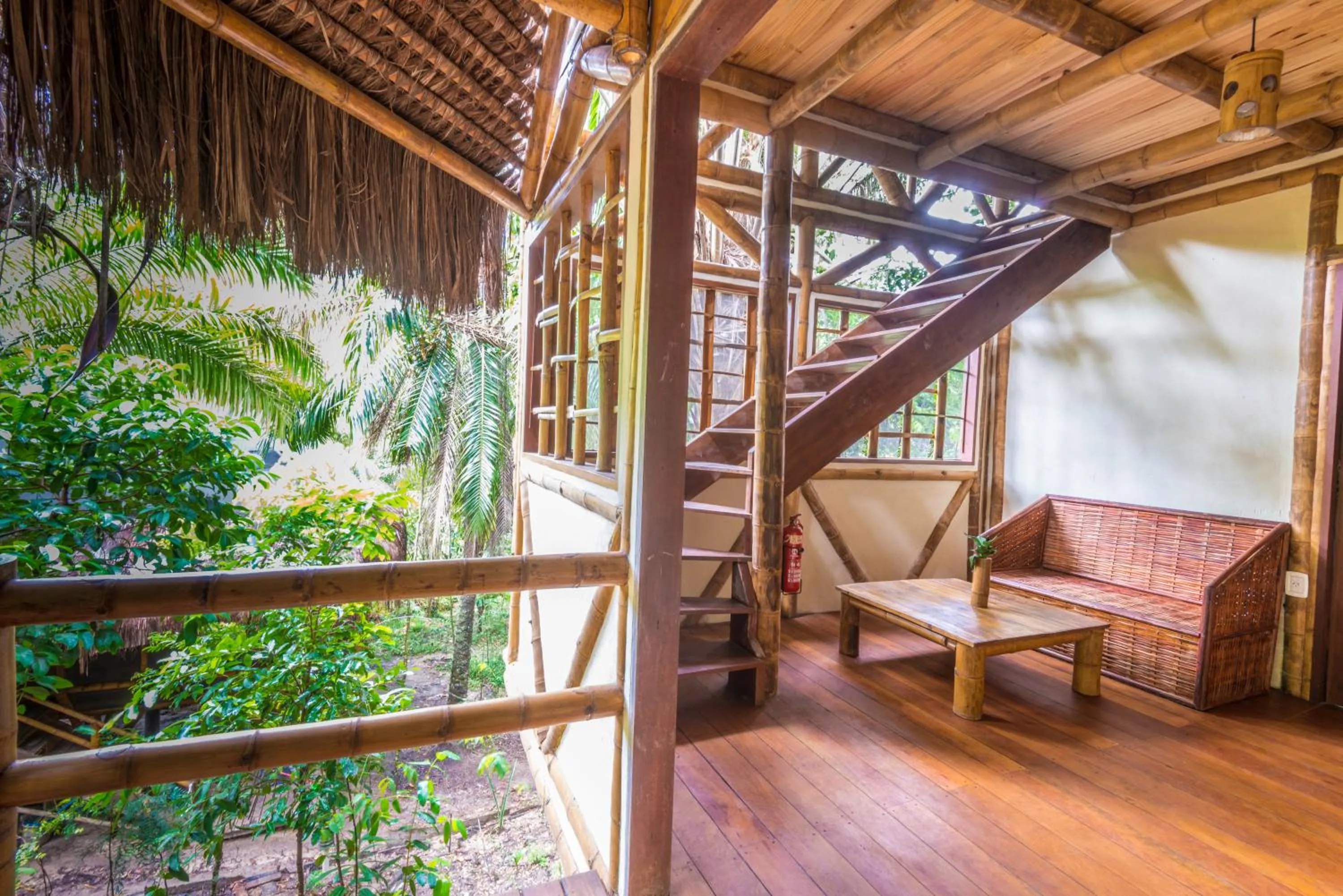 Living room in Universo Pol Bamboo Hostel