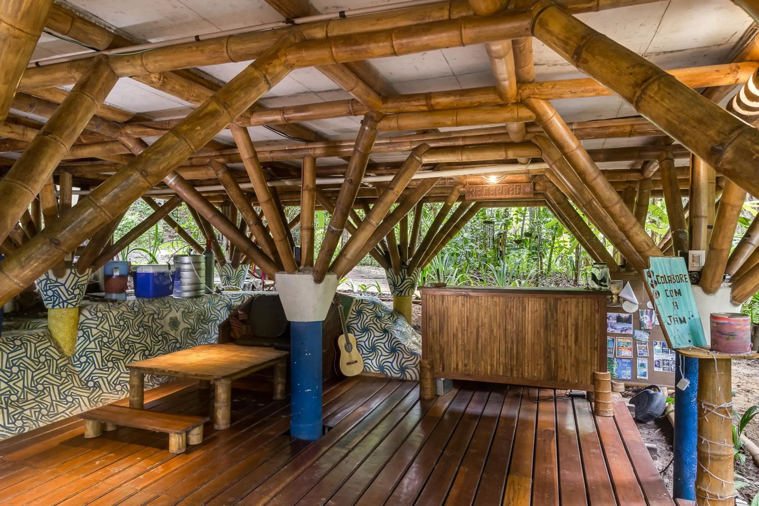 Lobby or reception in Universo Pol Bamboo Hostel