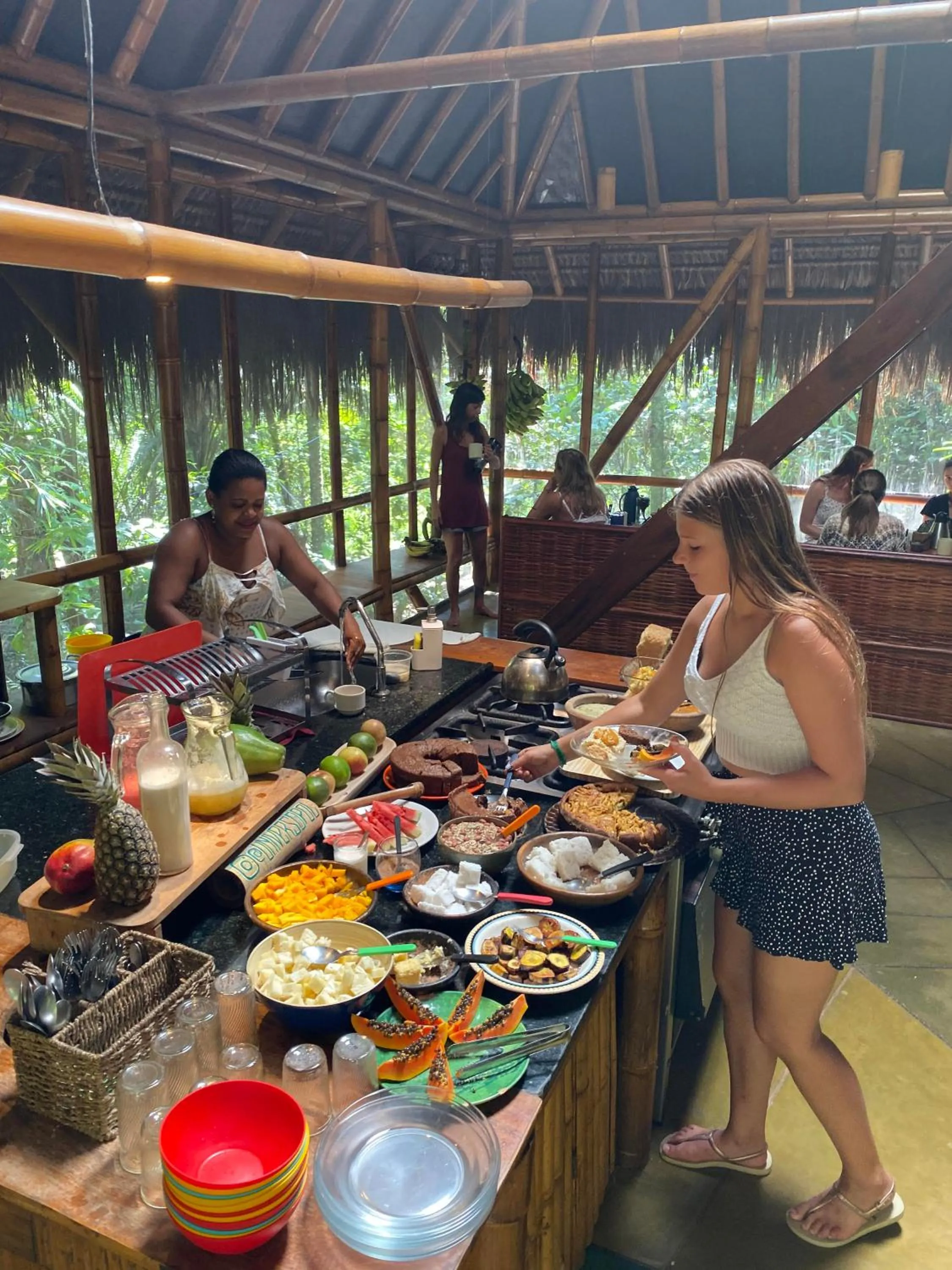 Breakfast in Universo Pol Bamboo Hostel