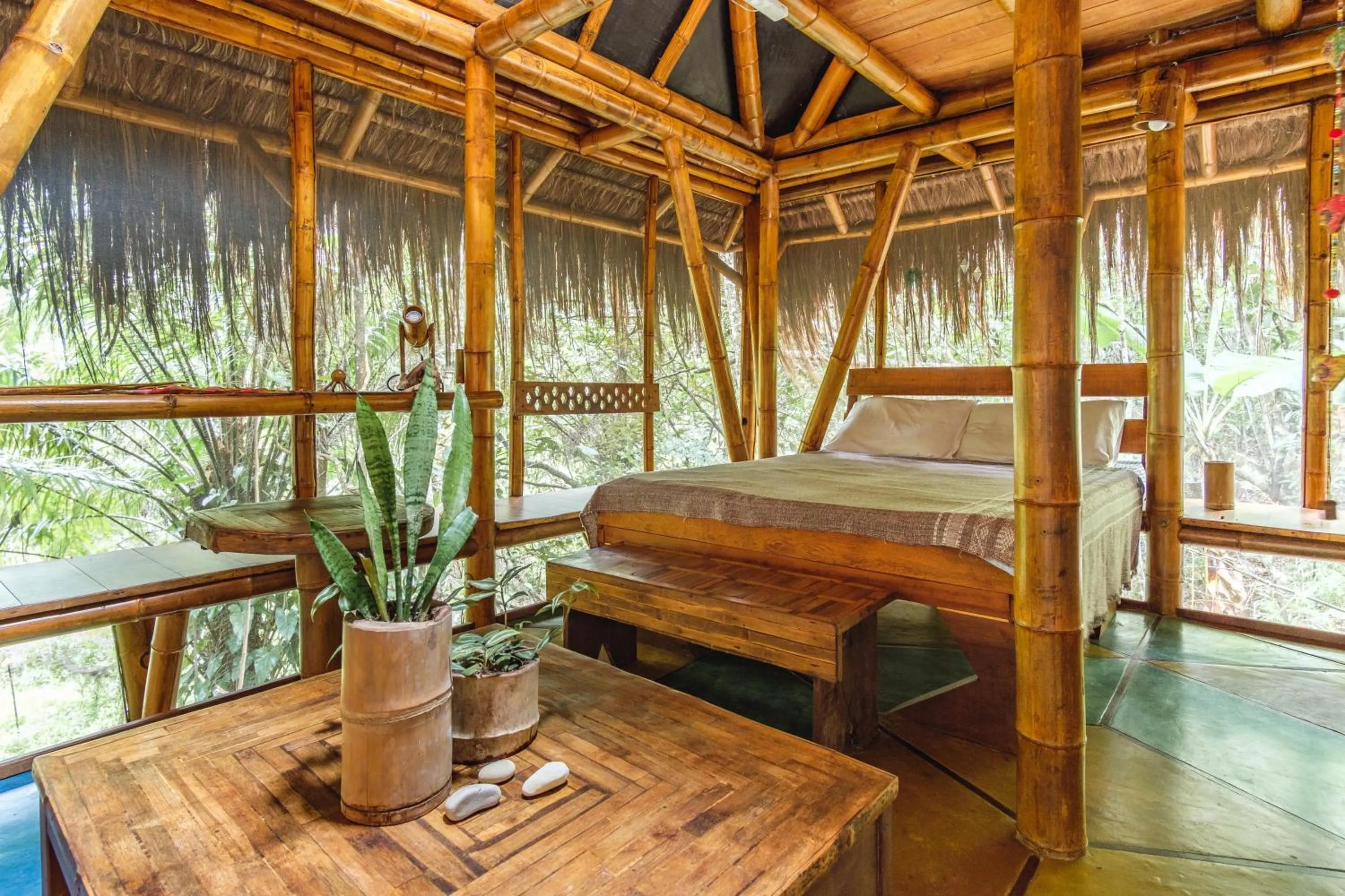Bedroom, Bed in Universo Pol Bamboo Hostel
