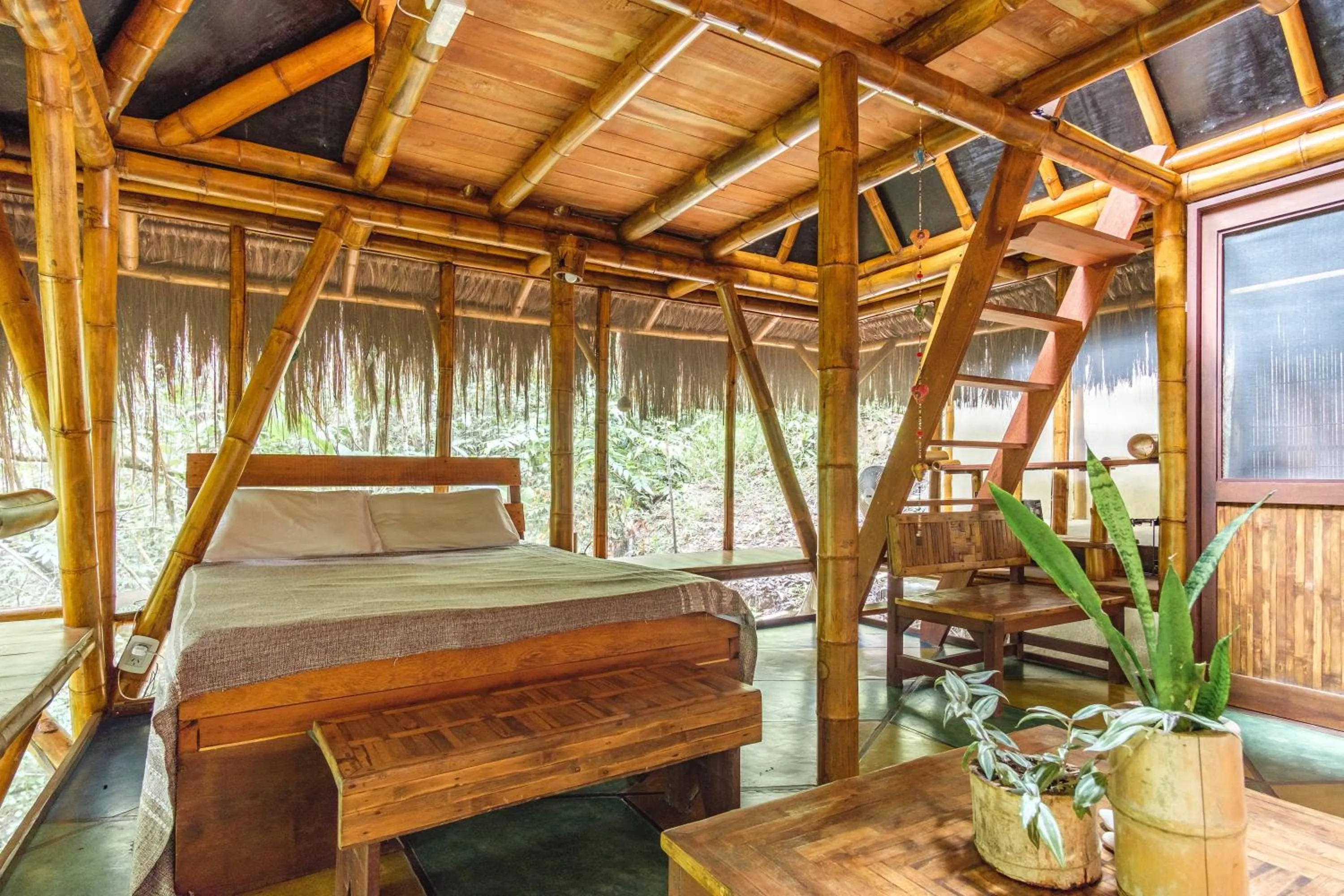 Bedroom, Bed in Universo Pol Bamboo Hostel