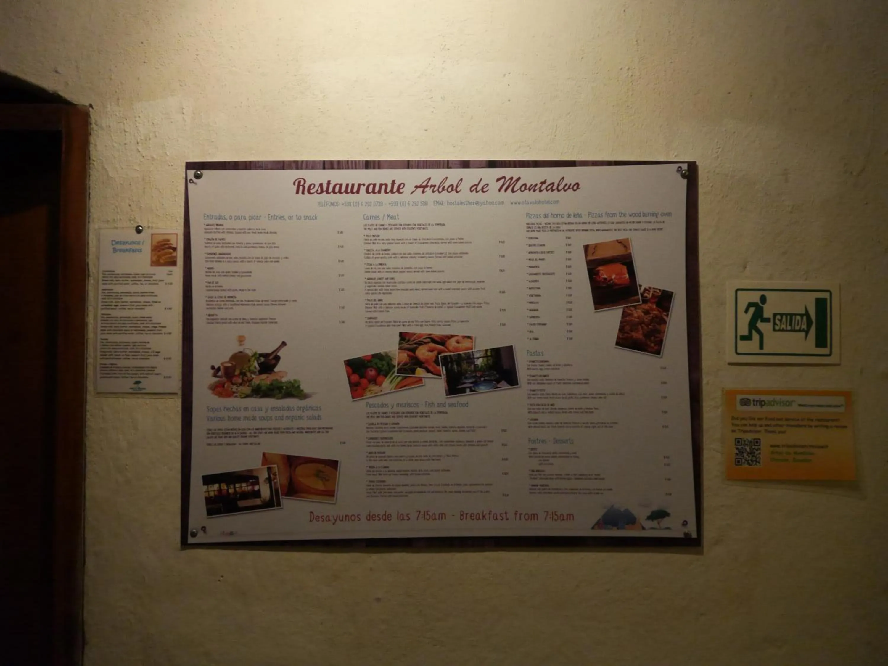 Food and drinks in Hotel Doña Esther