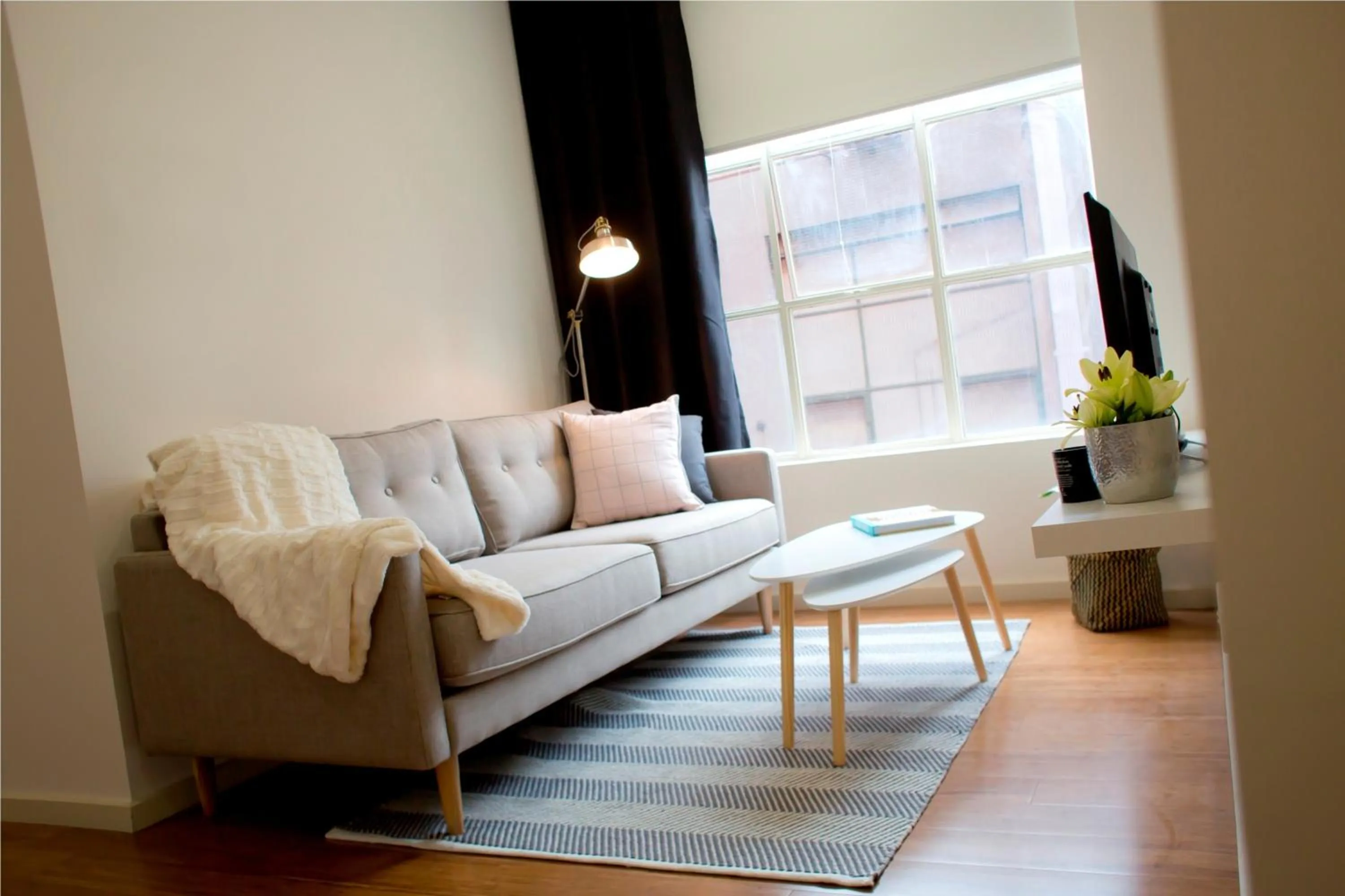 Seating area in The Town Apartments