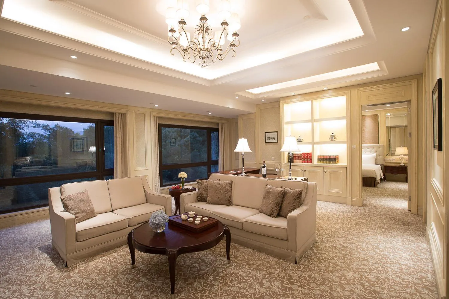 Bed in Carp Islet Resort Fuzhou