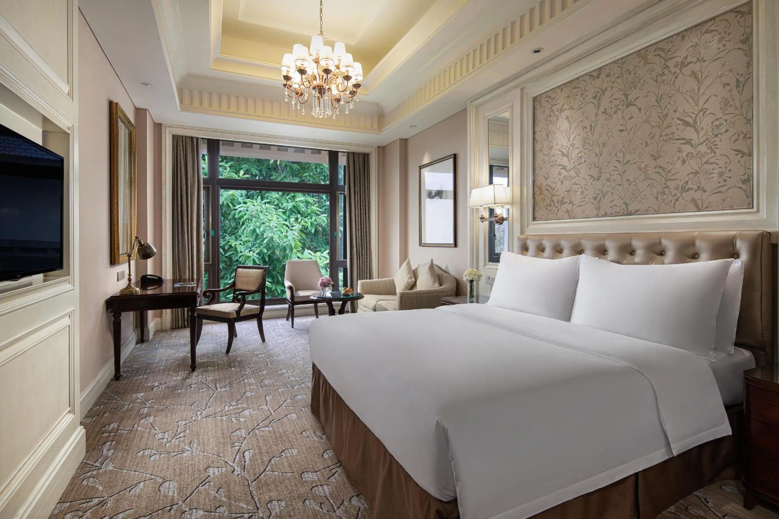 Bed in Carp Islet Resort Fuzhou