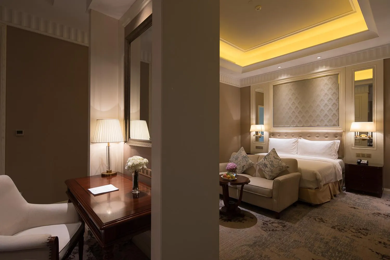 Bed in Carp Islet Resort Fuzhou