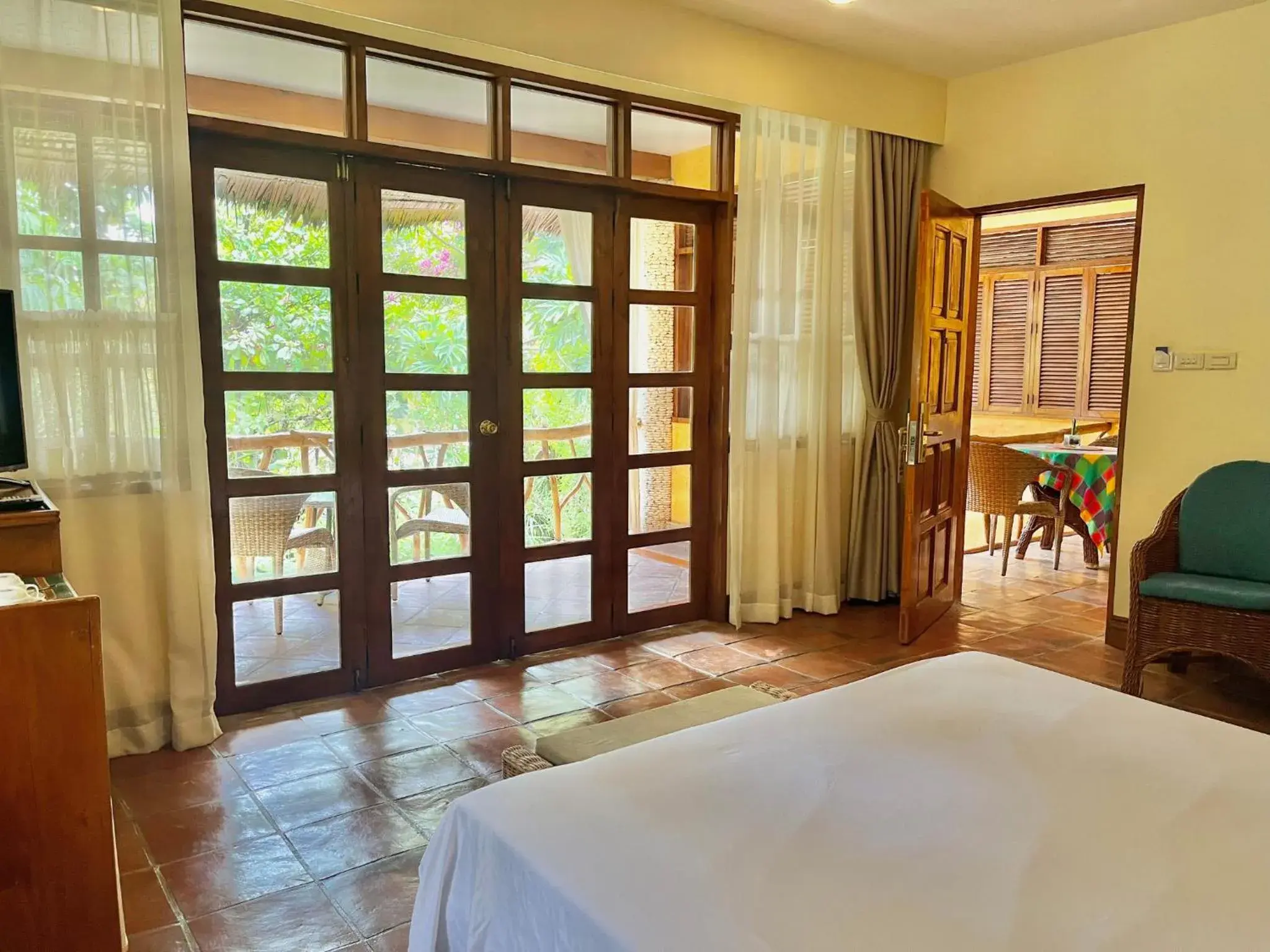 Bed in Coco Grove Beach Resort, Siquijor Island Bed in Coco Grove Beach Resort, Siquijor Island