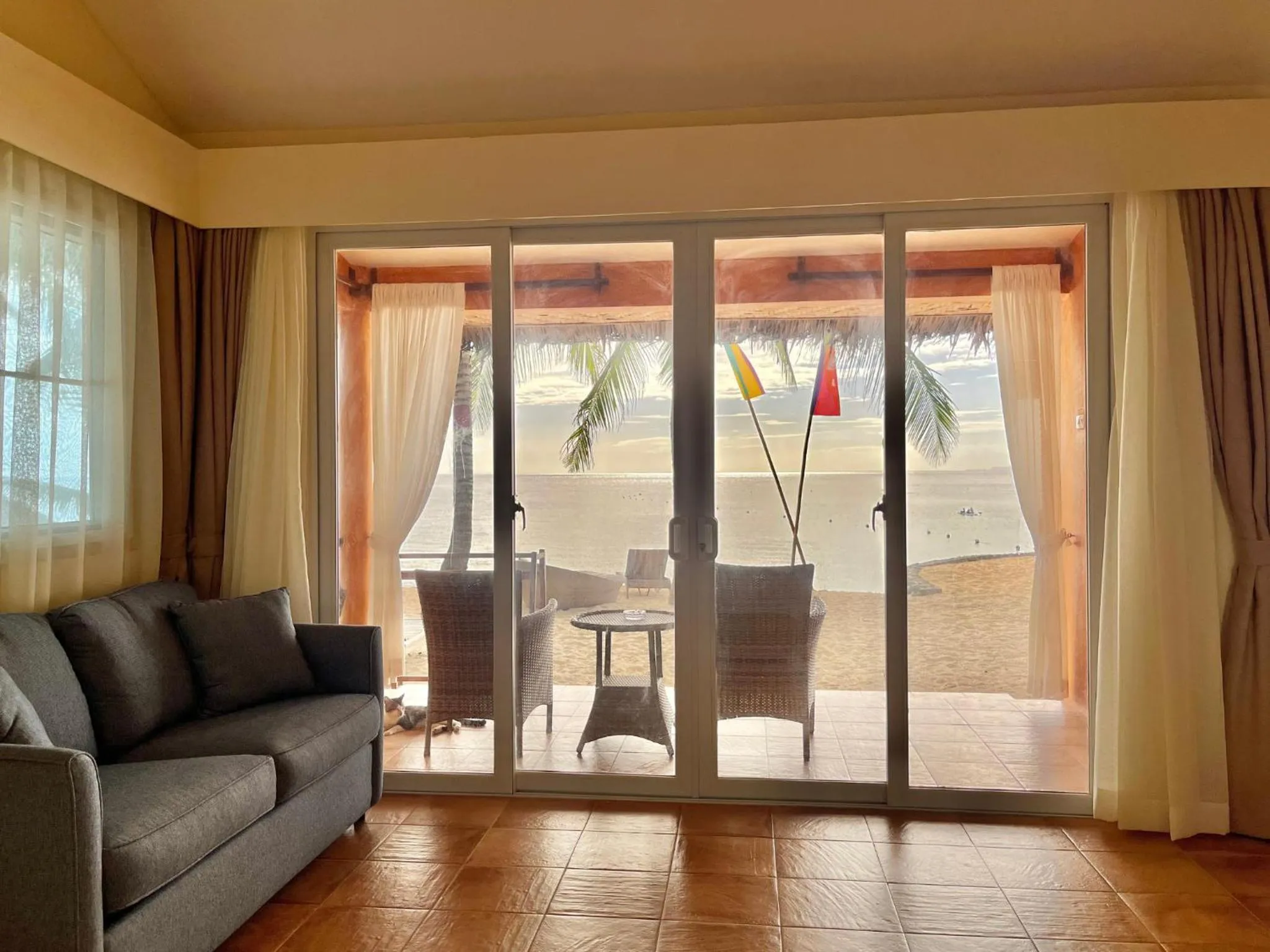 Seating area in Coco Grove Beach Resort, Siquijor Island