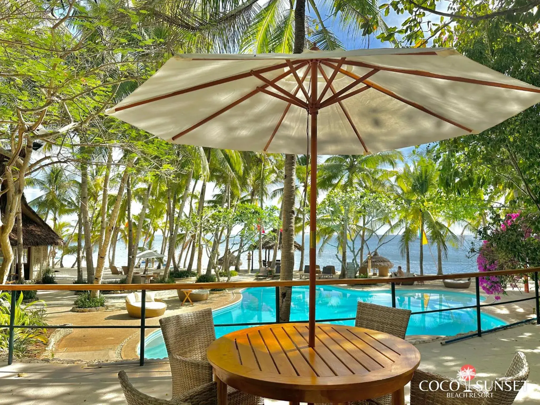 Pool view in Coco Grove Beach Resort, Siquijor Island Pool view in Coco Grove Beach Resort, Siquijor Island