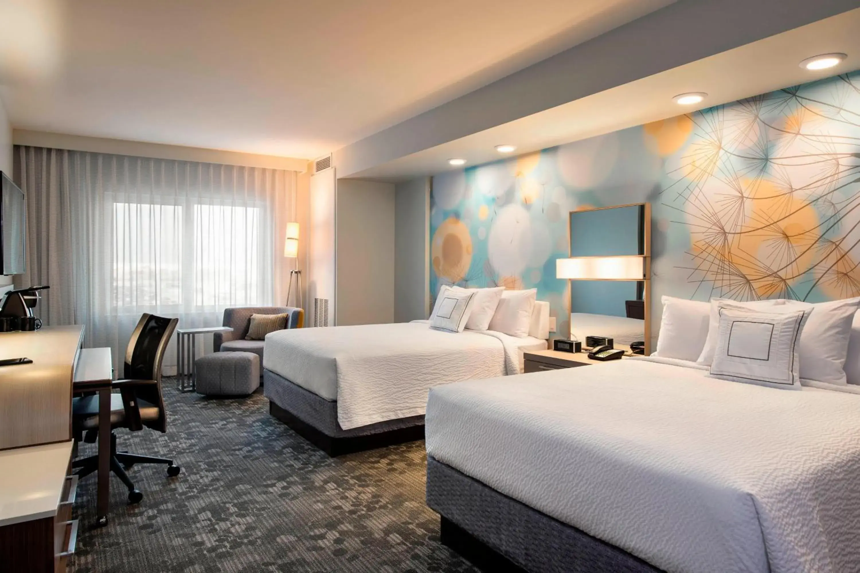 Queen Room with Two Queen Beds in Courtyard by Marriott Calgary South Queen Room with Two Queen Beds in Courtyard by Marriott Calgary South