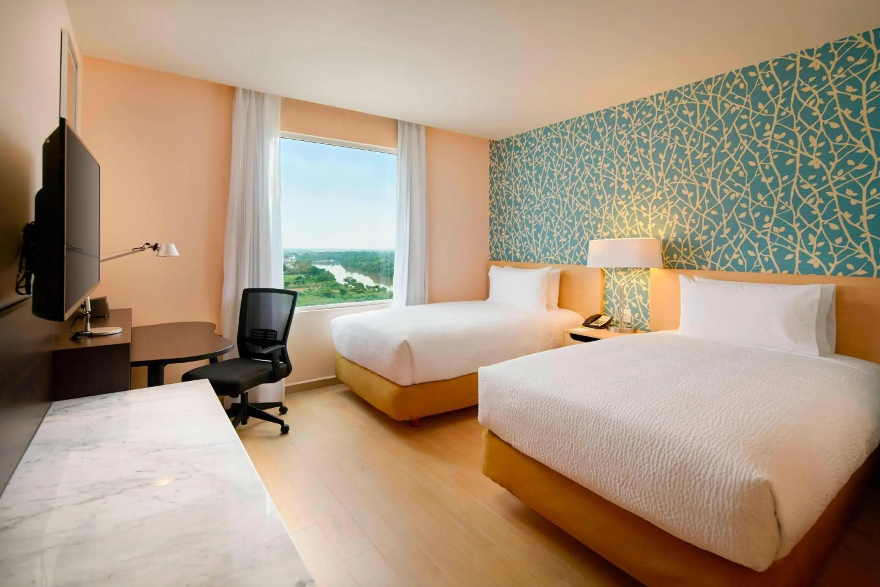 Double or Twin Room with City View in Fairfield Inn & Suites by Marriott Villahermosa Tabasco Double or Twin Room with City View in Fairfield Inn & Suites by Marriott Villahermosa Tabasco