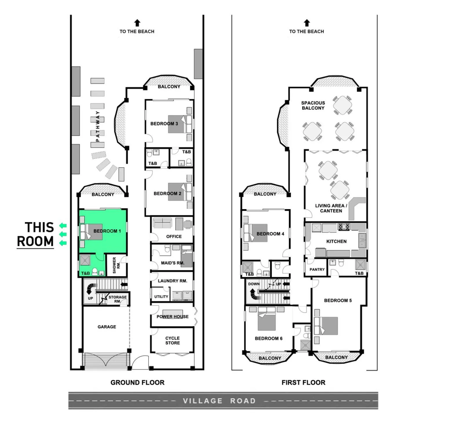 Floor plan in The Beach House Carabao Island